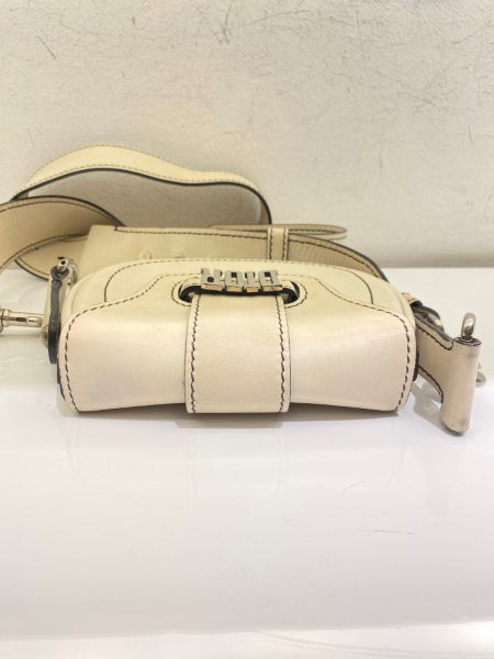 Christian Dior White Mini d'fence Saddle Bag-handbag-Christian Dior-The Closet Egypt