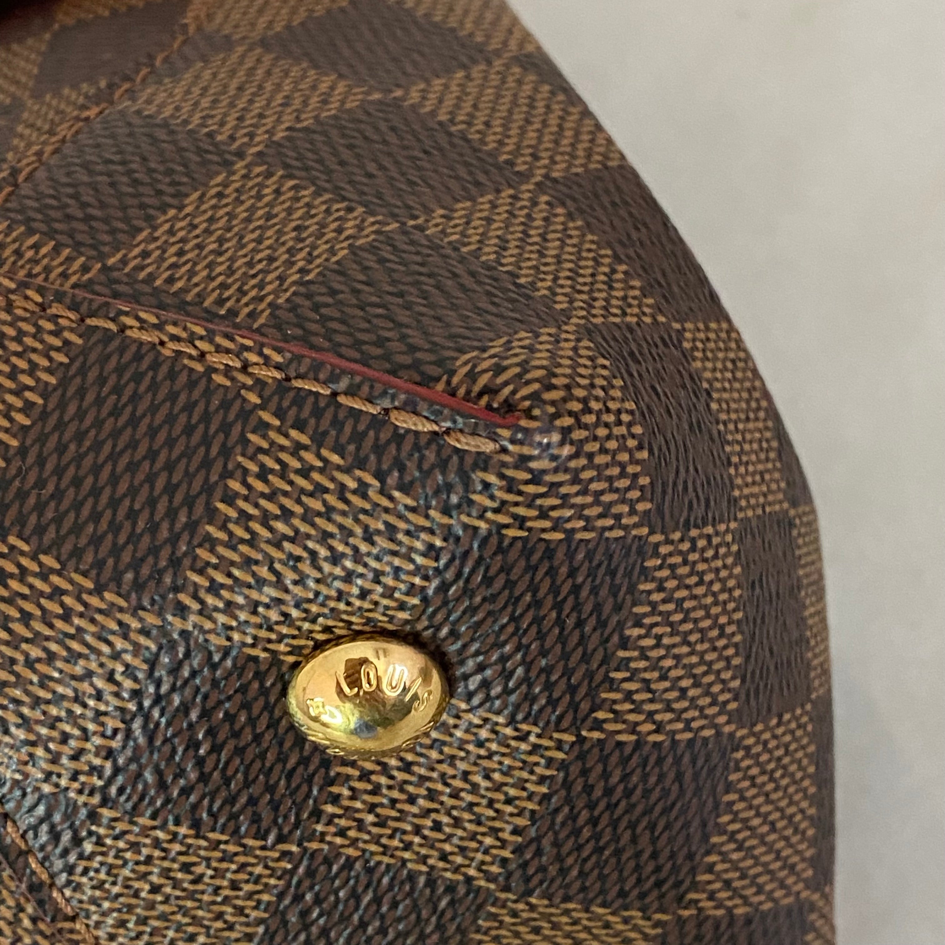 Louis Vuitton Damier Ebene Ballerine Caissa Chain Shoulder Bag-handbag-Louis Vuitton-The Closet Egypt