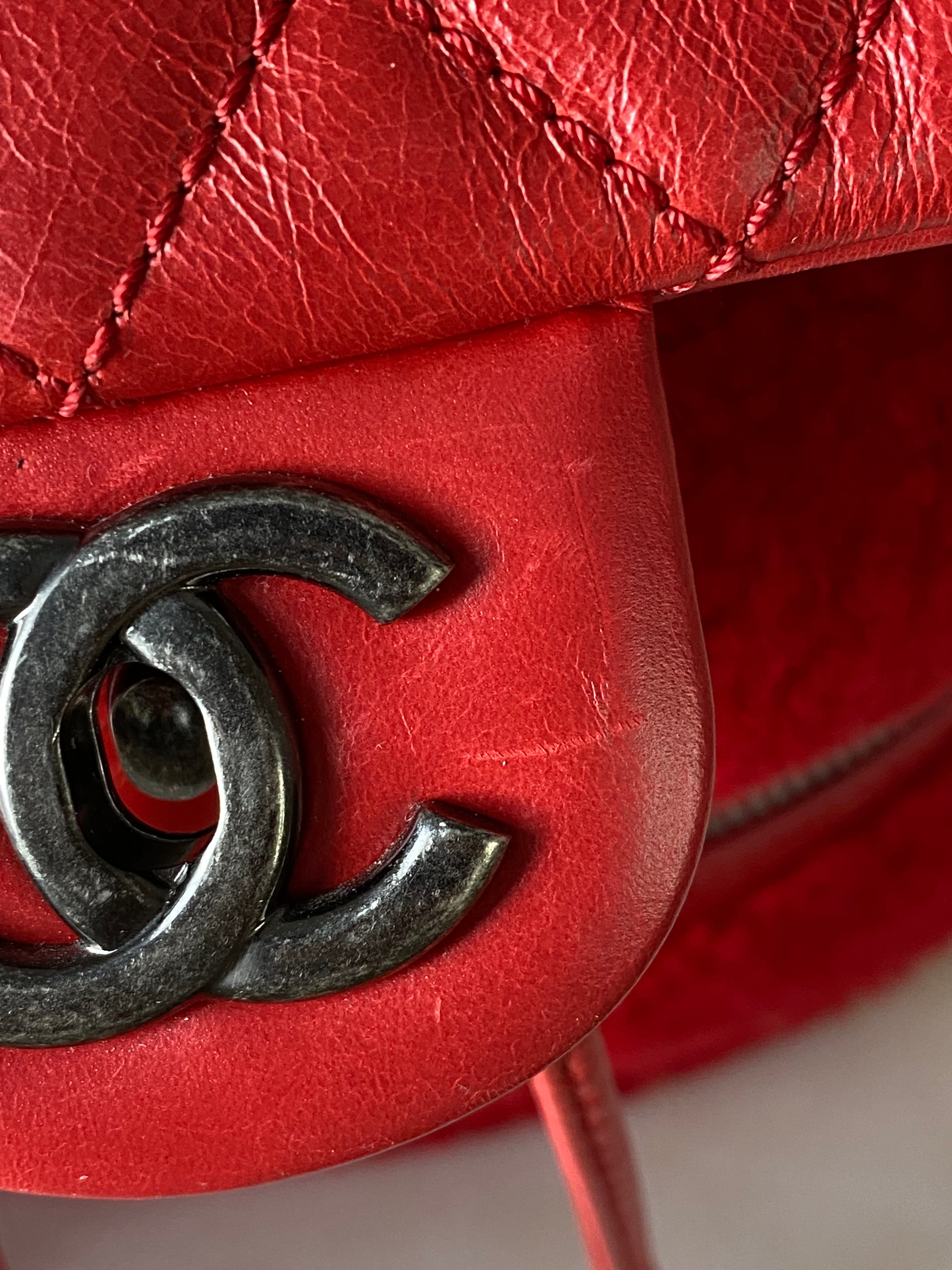 Chanel Red Classic Mountain Quilted Backpack Bag-Backpack-Chanel-The Closet Egypt