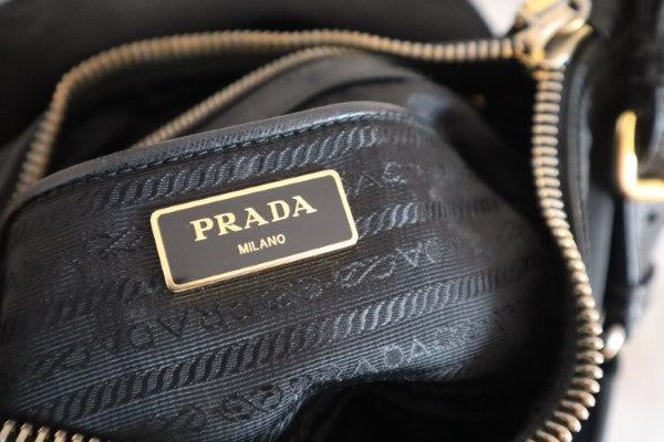 Prada Black Nylon Hobo Bag-handbag-Prada-The Closet Egypt
