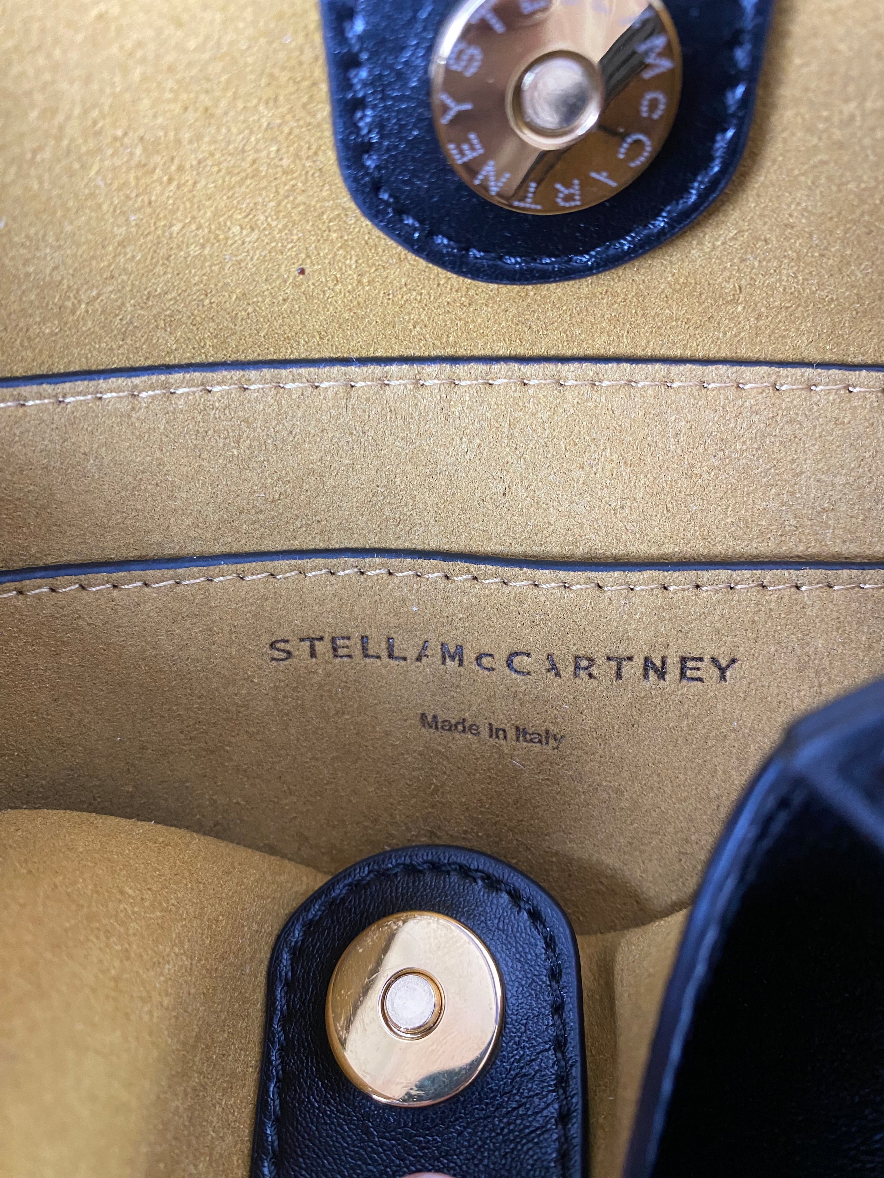 Stella Mccartney Black Logo Square Crossbody Bag W/ Strap-handbag-Stella Mccartney-The Closet Egypt