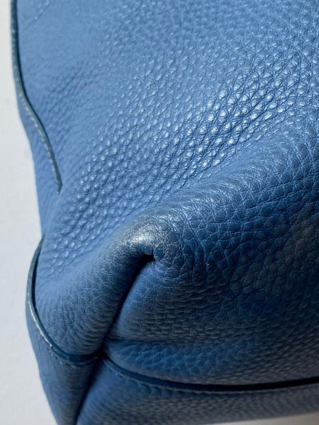 Prada Blue Vitello Daino Vertical Convertible Tote Bag-handbag-Prada-The Closet Egypt