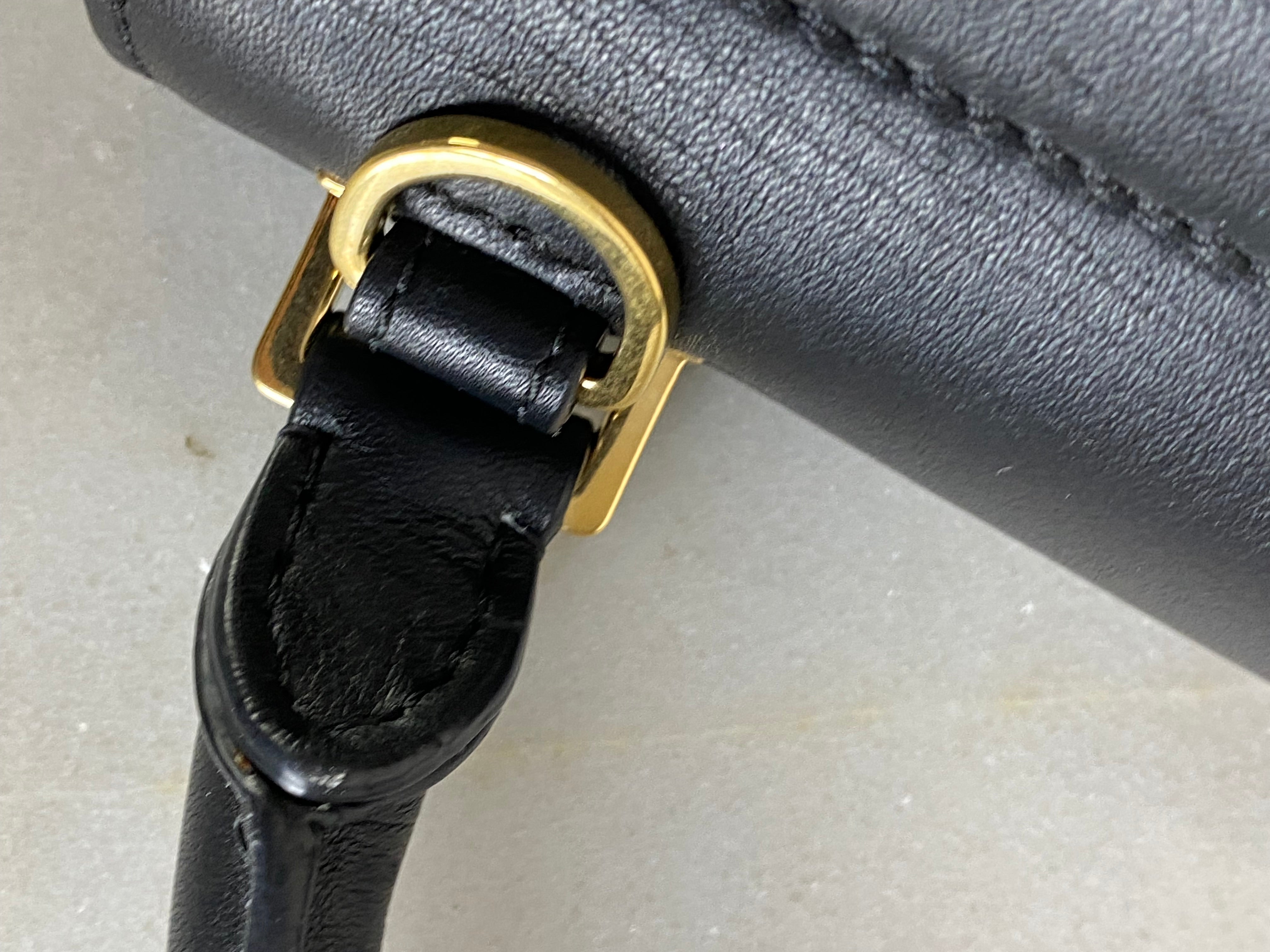 Celine Bicolor Trapeze Tote Bag W/ Strap
