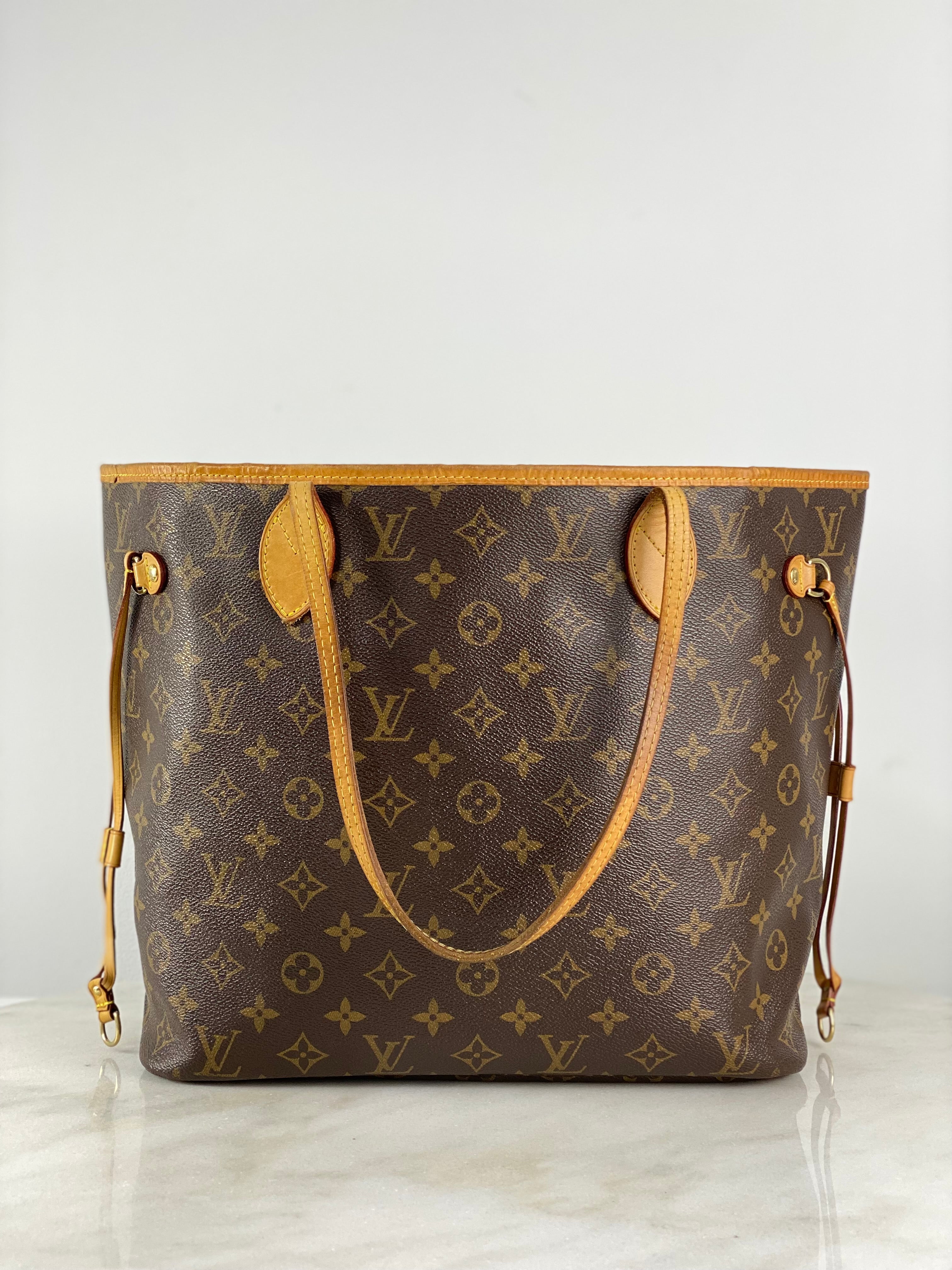 Louis Vuitton Monogram Neverfull MM Shoulder Bag W/ Strap