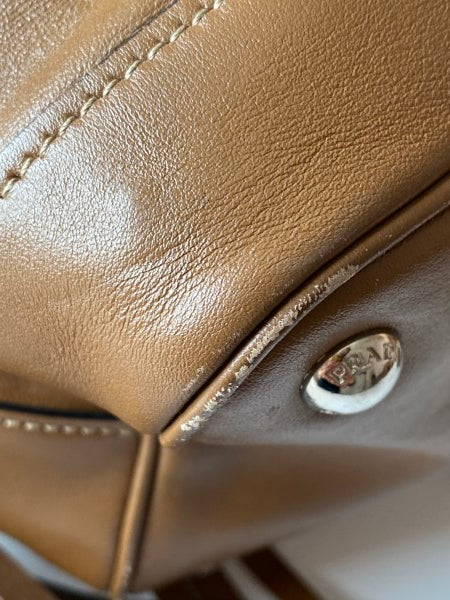 Prada Camel Fringe Bucket Bag-handbag-Prada-The Closet Egypt