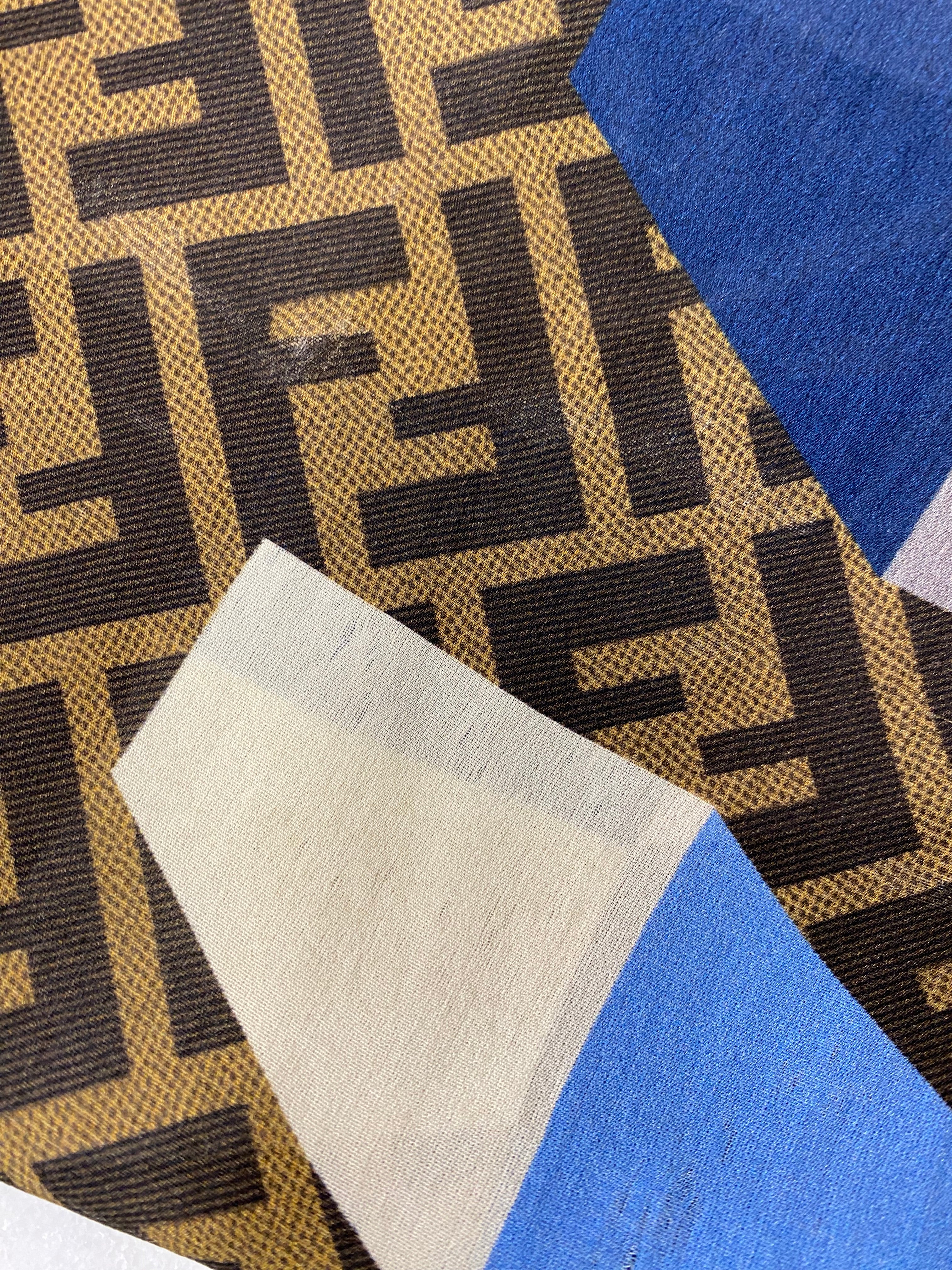 Fendi Multicolor FF Long Silk Scarf-Scarf-Fendi-The Closet Egypt