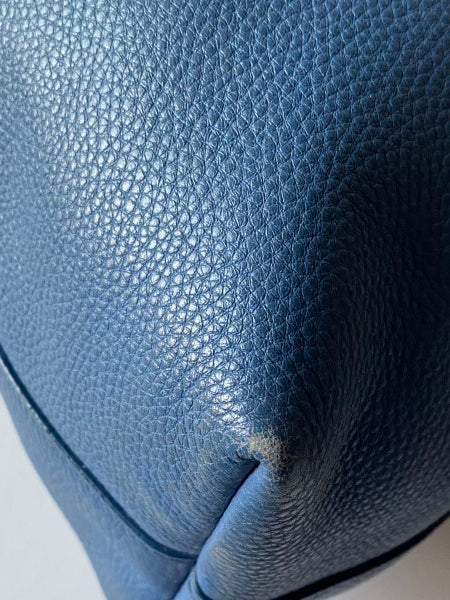 Prada Blue Vitello Daino Vertical Convertible Tote Bag-handbag-Prada-The Closet Egypt