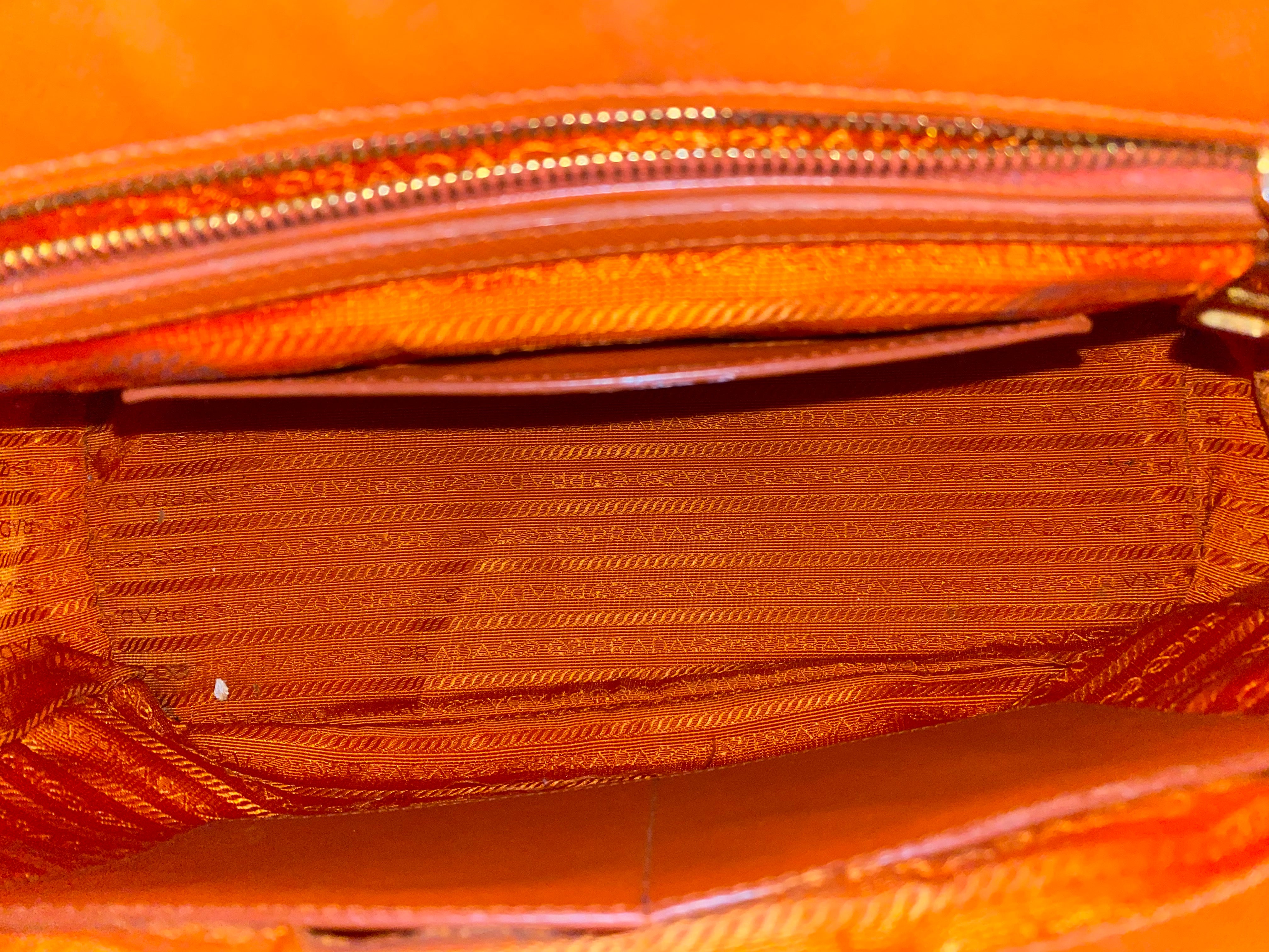 Prada Orange Galleria Double Zip Large Bag-handbag-Prada-The Closet Egypt