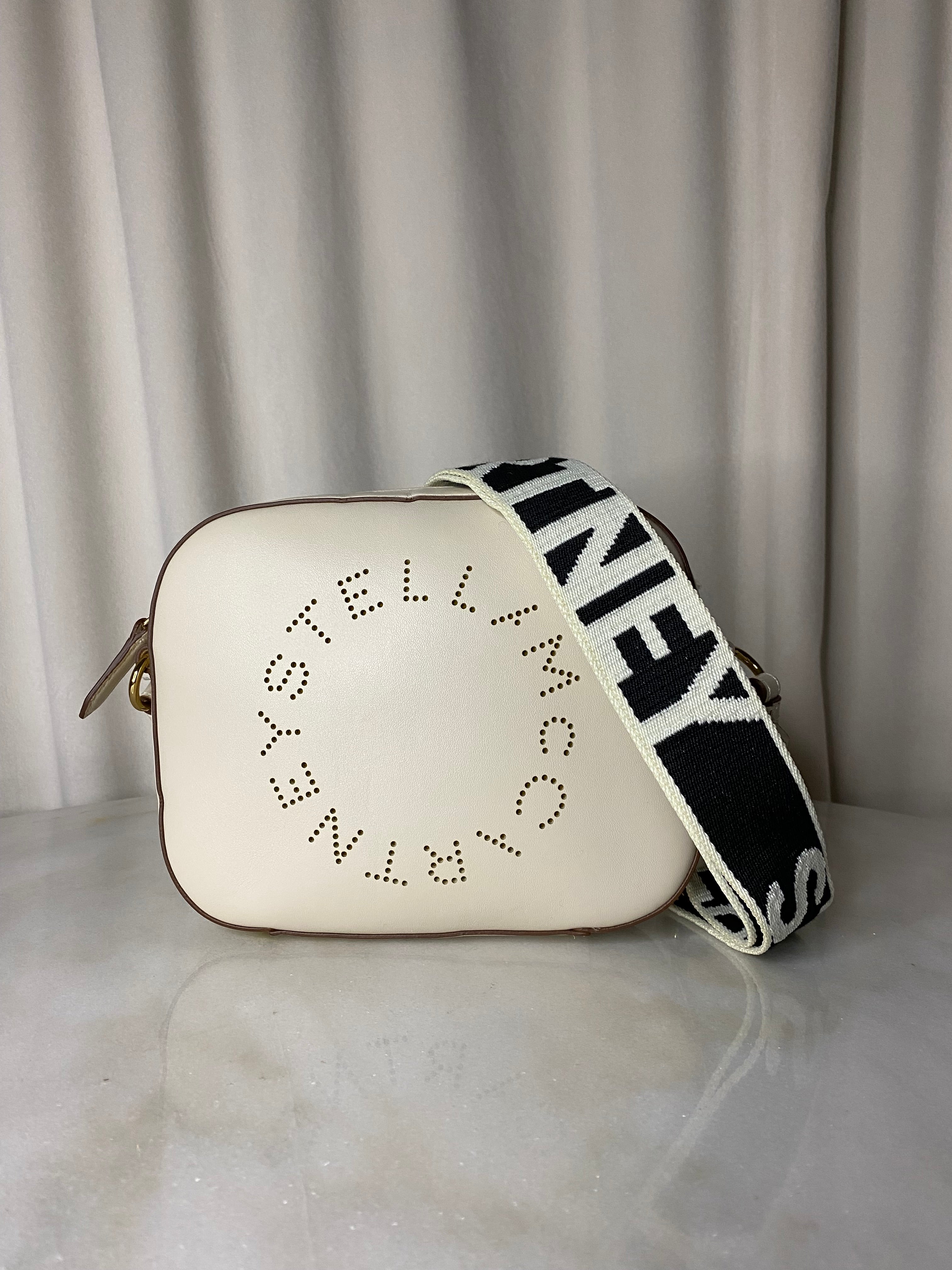 Stella Mccartney White Camera Logo Crossbody Bag-handbag-Stella Mccartney-The Closet Egypt