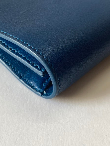 YSL Blue Belle De Jour Clutch-Clutch-YSL-The Closet Egypt