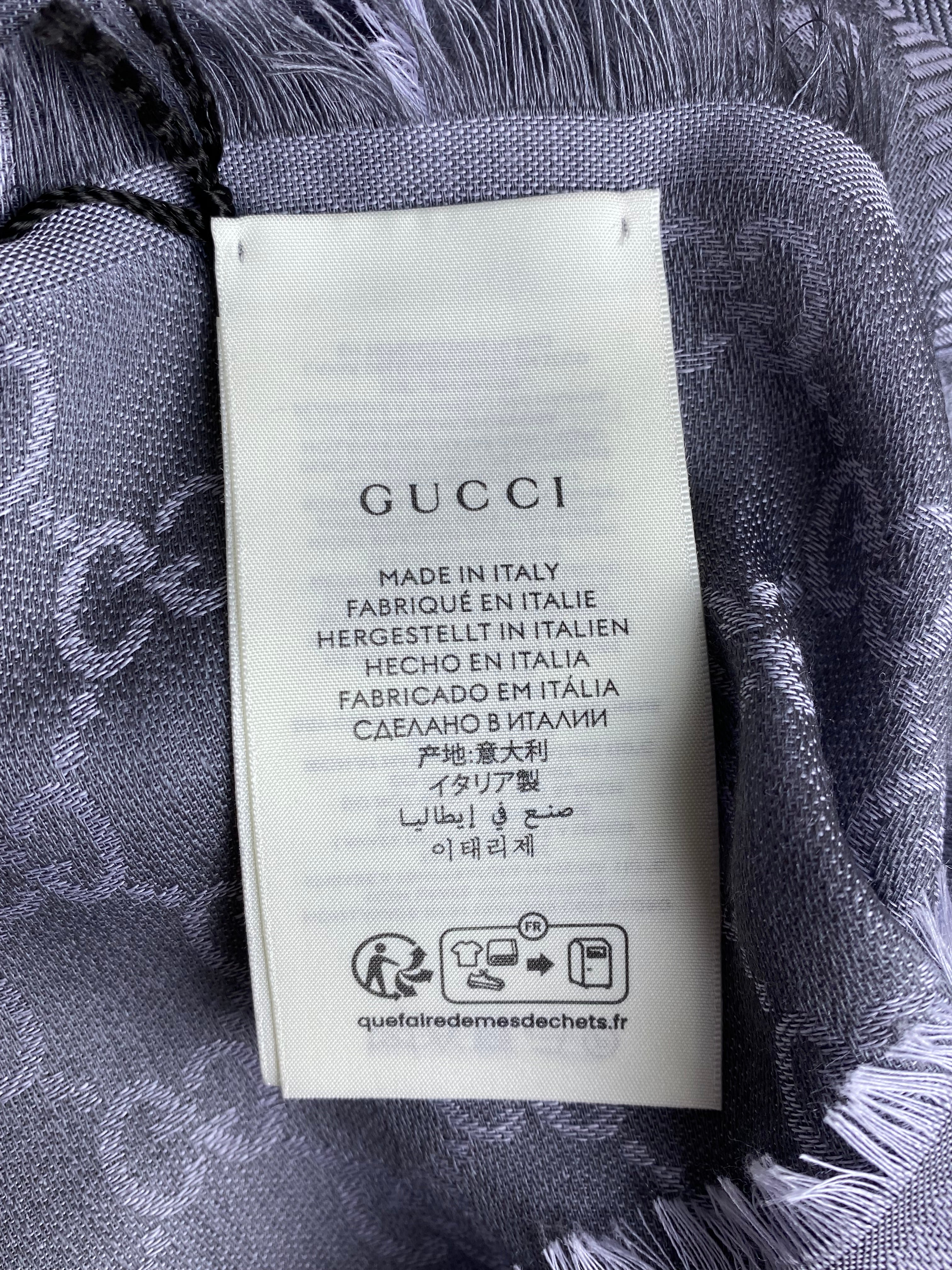 Gucci Light Grey GG Scarf-Scarf-Gucci-The Closet Egypt