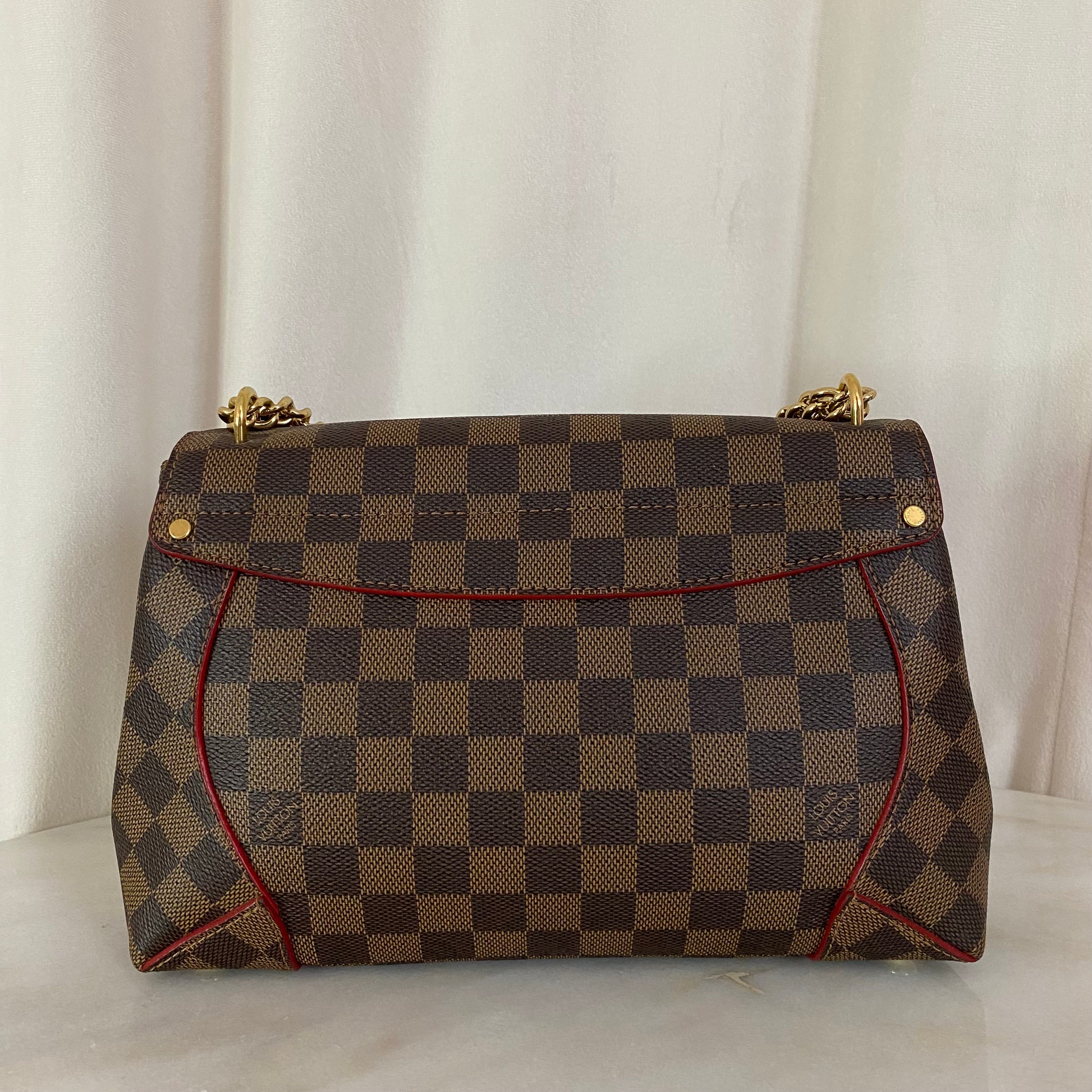 Louis Vuitton Damier Ebene Ballerine Caissa Chain Shoulder Bag-handbag-Louis Vuitton-The Closet Egypt