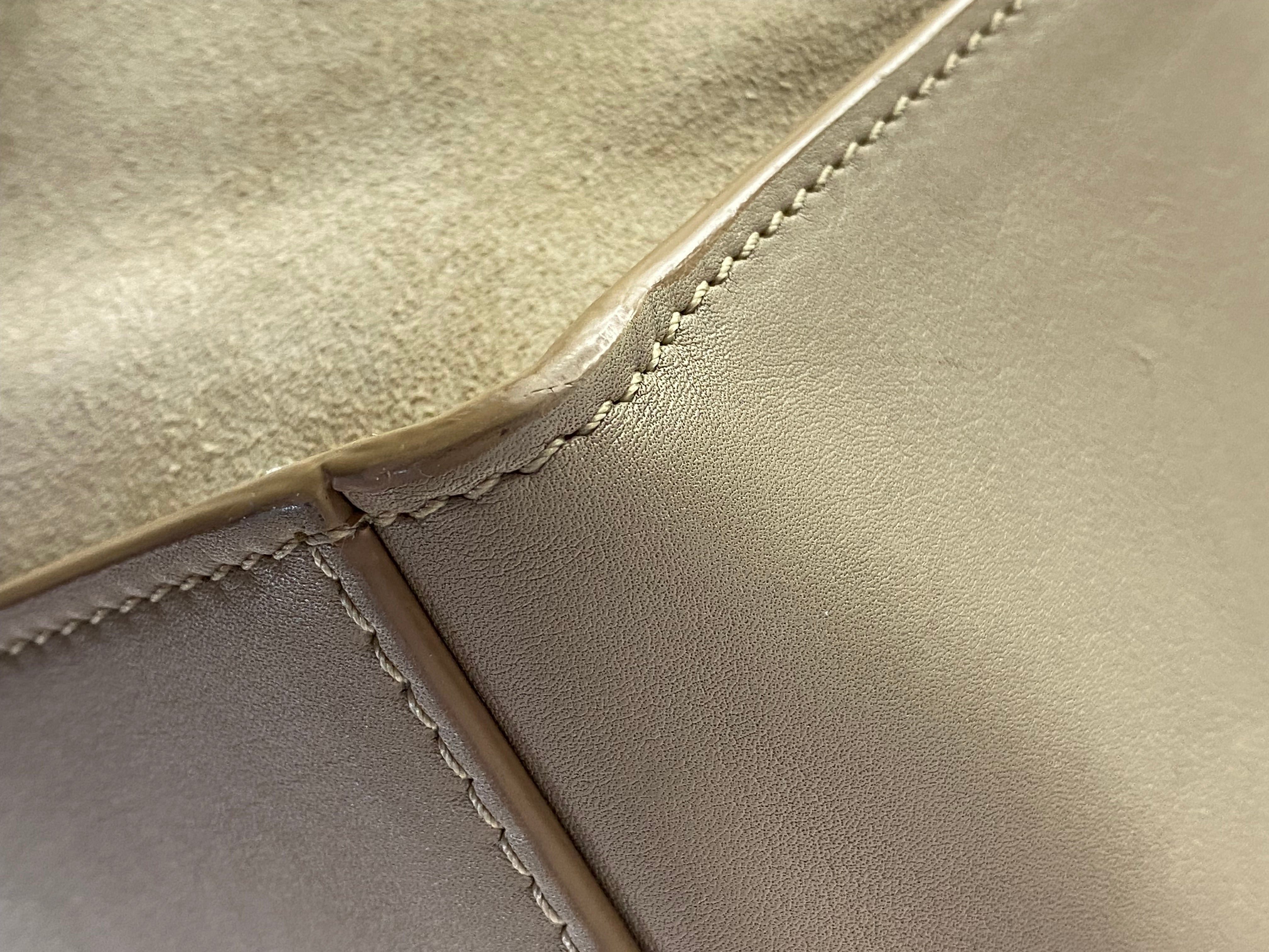 Celine Bicolor Trapeze Tote Bag W/ Strap