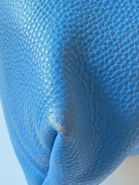 Prada Blue Vitello Daino Vertical Convertible Tote Bag-handbag-Prada-The Closet Egypt