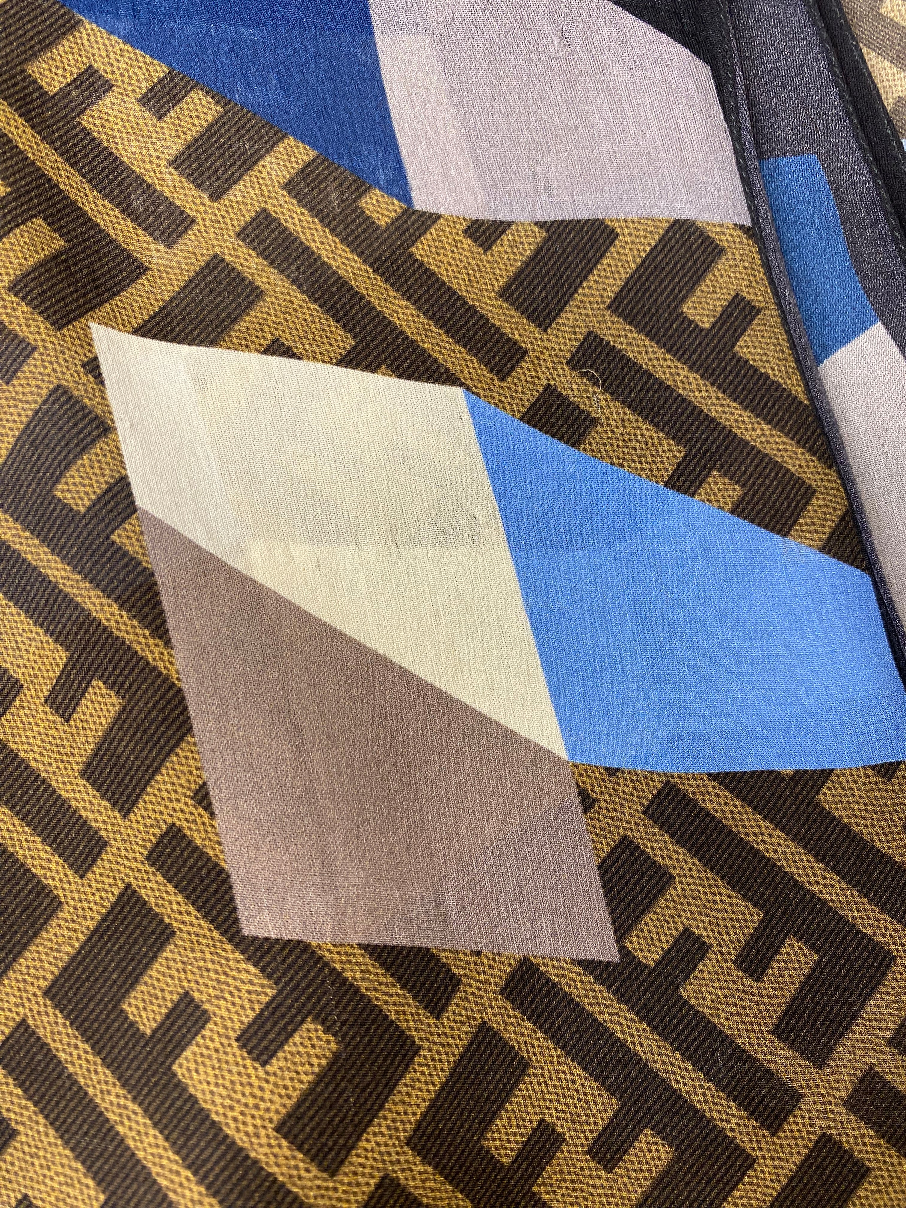 Fendi Multicolor FF Long Silk Scarf-Scarf-Fendi-The Closet Egypt