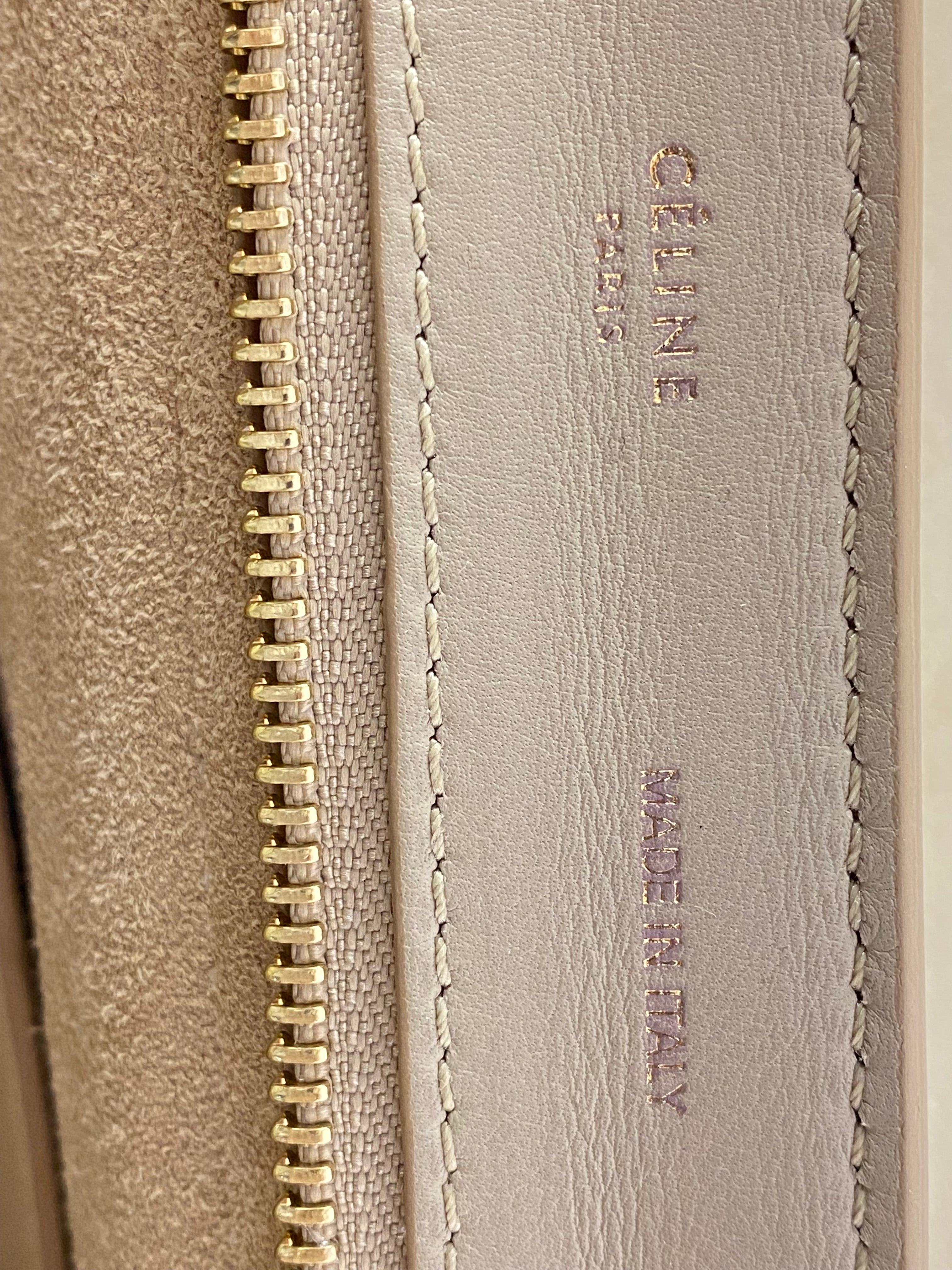 Celine Bicolor Trapeze Tote Bag W/ Strap