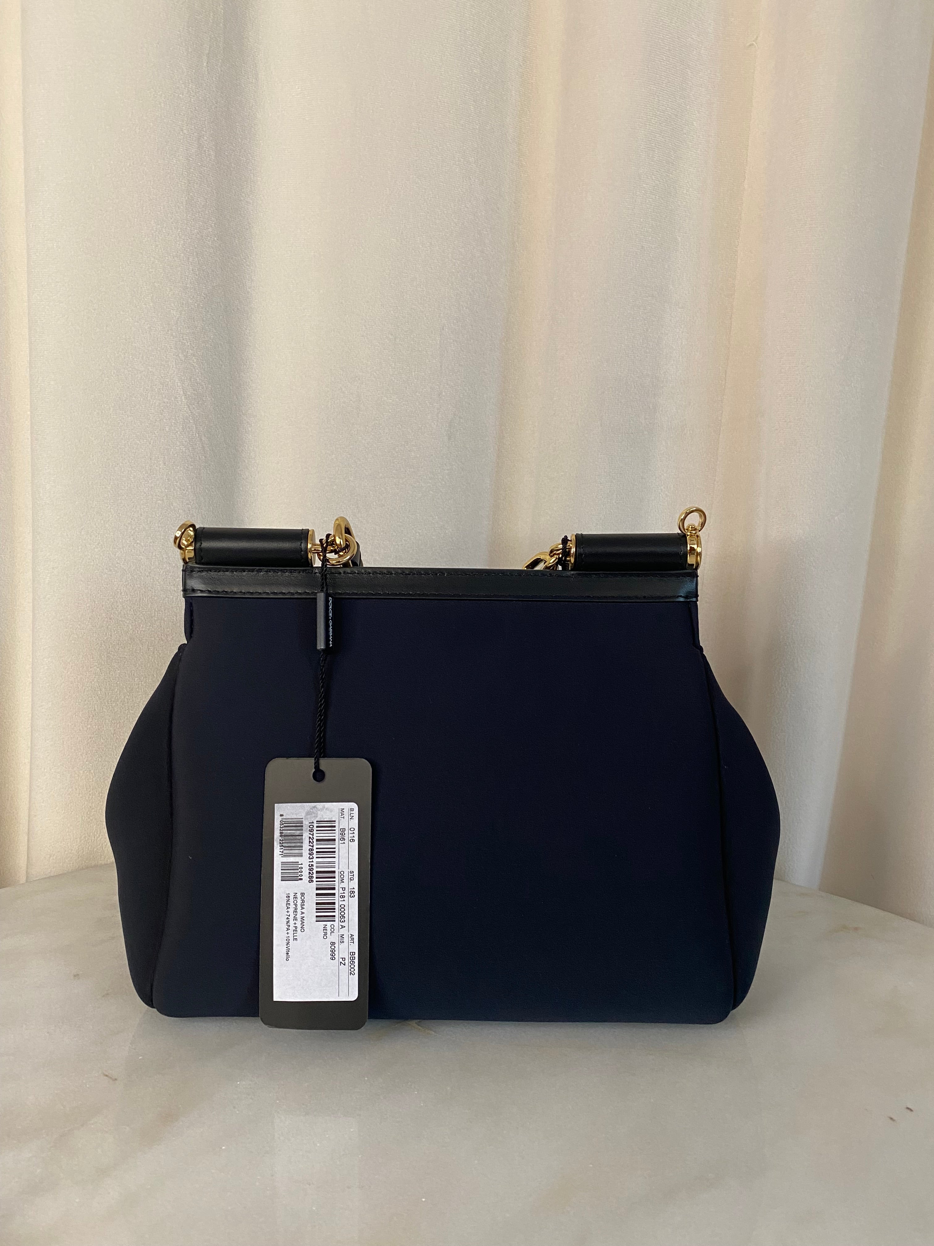 Dolce & Gabbana Black Neoprene Sicily Medium Bag-handbag-Dolce & Gabbana-The Closet Egypt