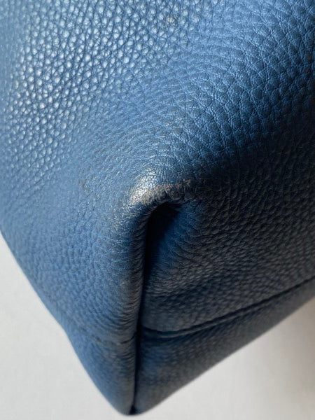 Prada Blue Vitello Daino Vertical Convertible Tote Bag-handbag-Prada-The Closet Egypt