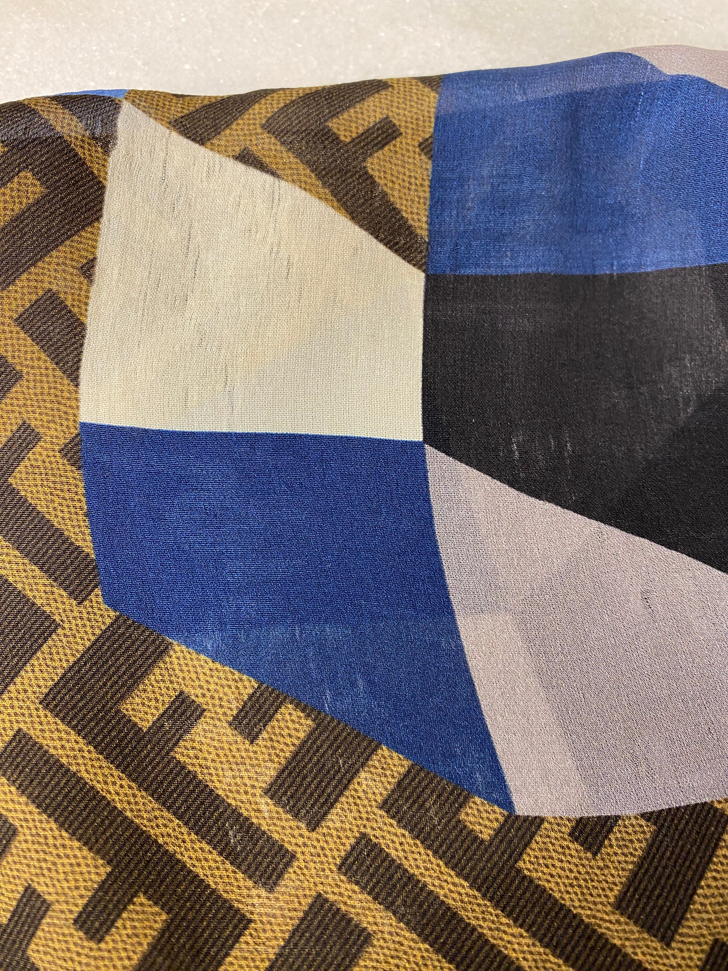 Fendi Multicolor FF Long Silk Scarf-Scarf-Fendi-The Closet Egypt