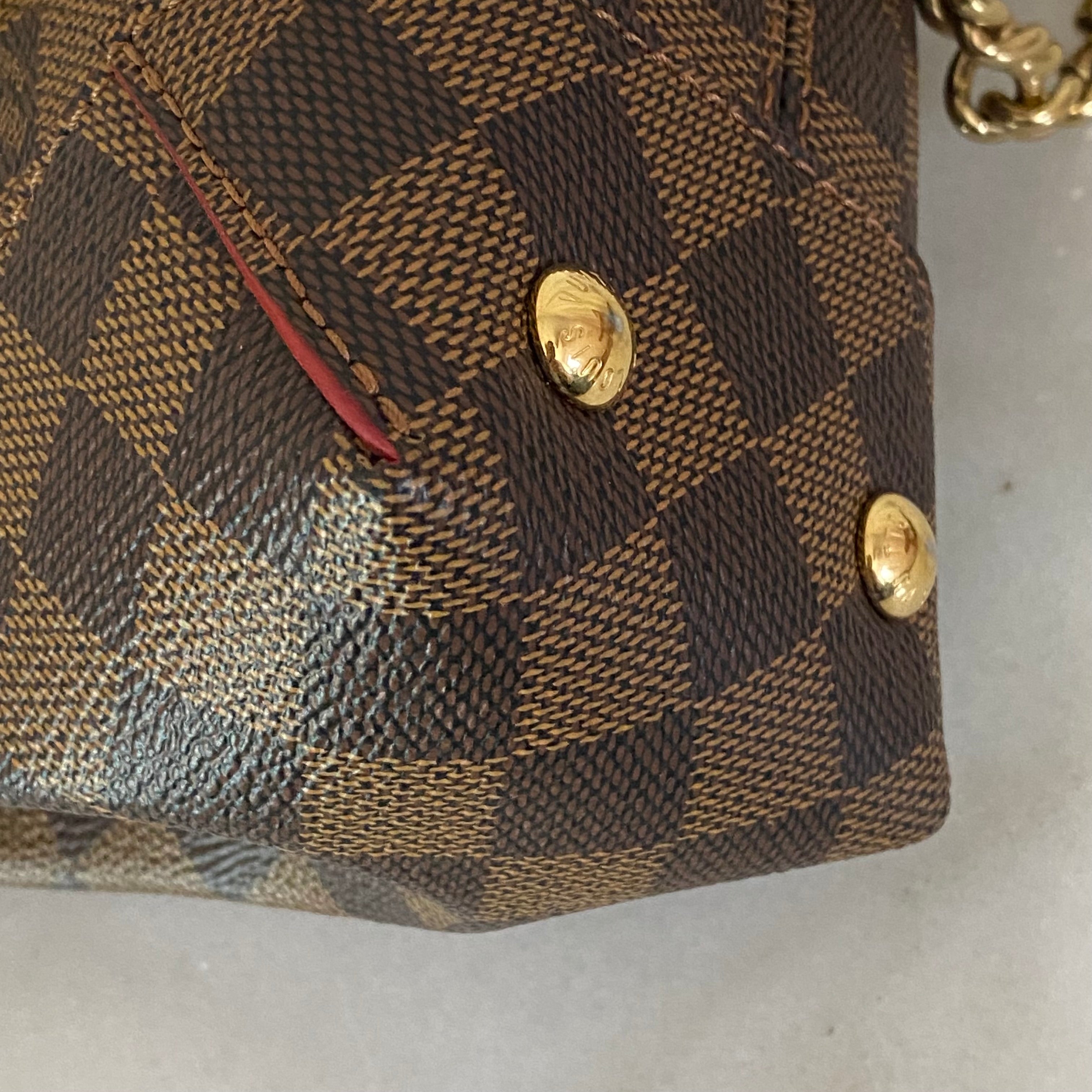 Louis Vuitton Damier Ebene Ballerine Caissa Chain Shoulder Bag-handbag-Louis Vuitton-The Closet Egypt