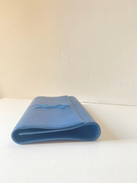 YSL Blue Belle De Jour Clutch-Clutch-YSL-The Closet Egypt