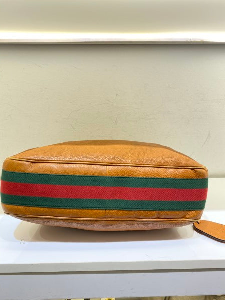 Gucci Brown Heritage Web Striped Hobo Bag-handbag-Gucci-The Closet Egypt