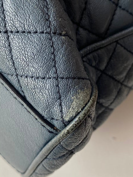 Dolce & Gabbana Blue Quilted Lily Glam Tote Bag-handbag-Dolce & Gabbana-The Closet Egypt