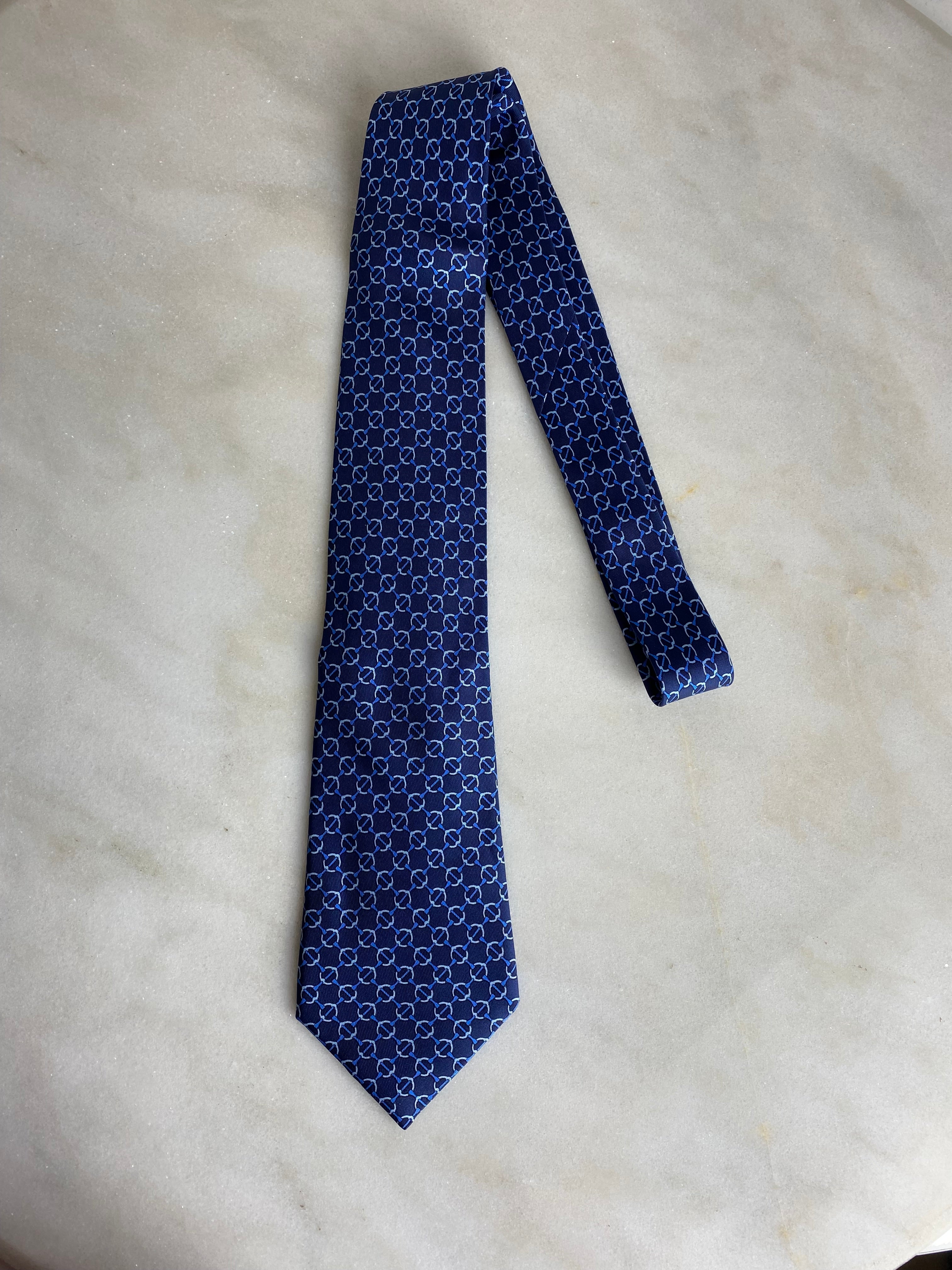 Hermes Blue Neck Tie-Neck Tie-Hermes-The Closet Egypt