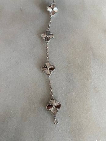 Van Cleef & Arpels 18K White Gold Vintage Alhambra 5 Motifs Bracelet-Bracelet-Van Cleef & Arpels-The Closet Egypt