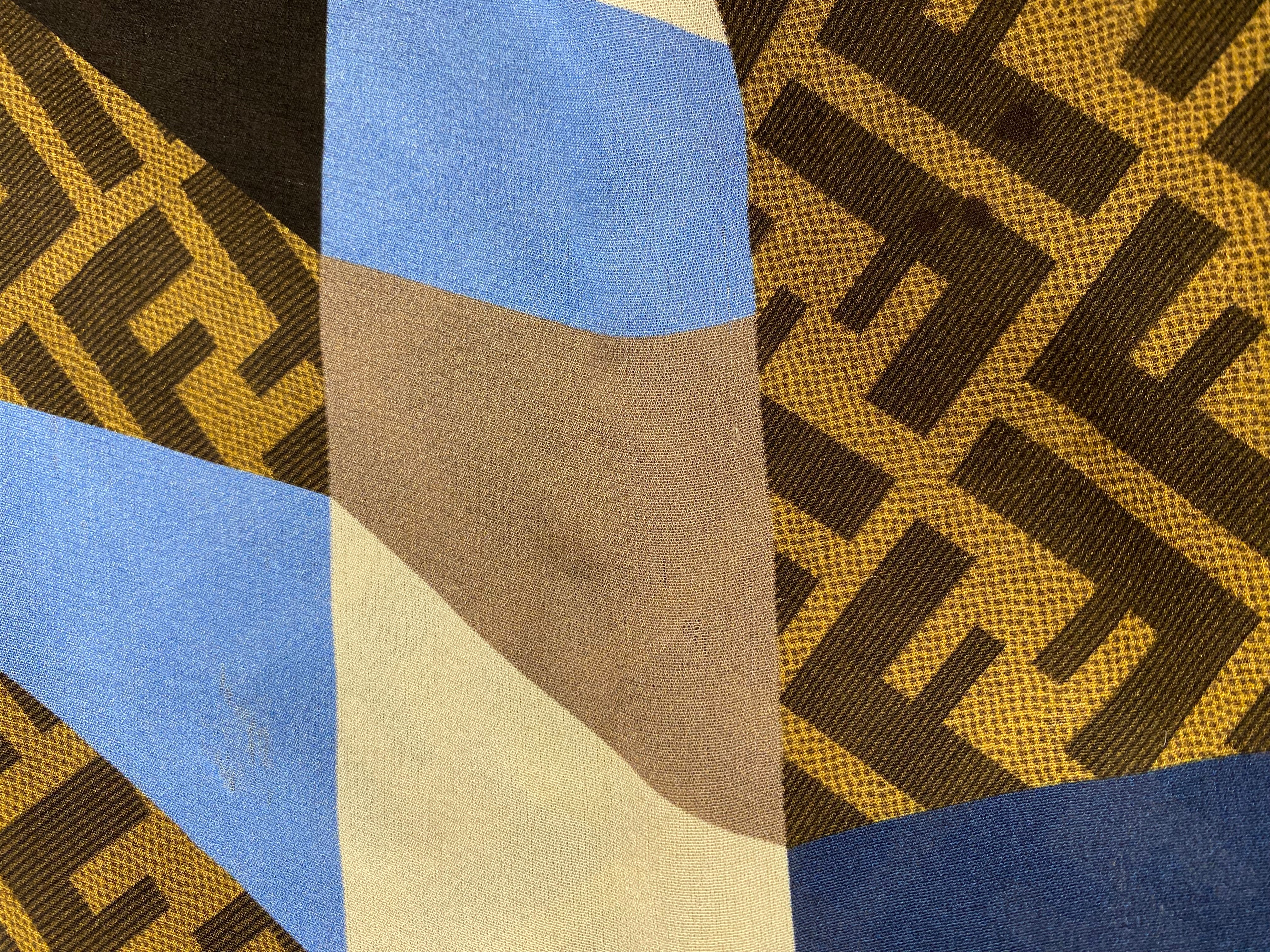 Fendi Multicolor FF Long Silk Scarf-Scarf-Fendi-The Closet Egypt