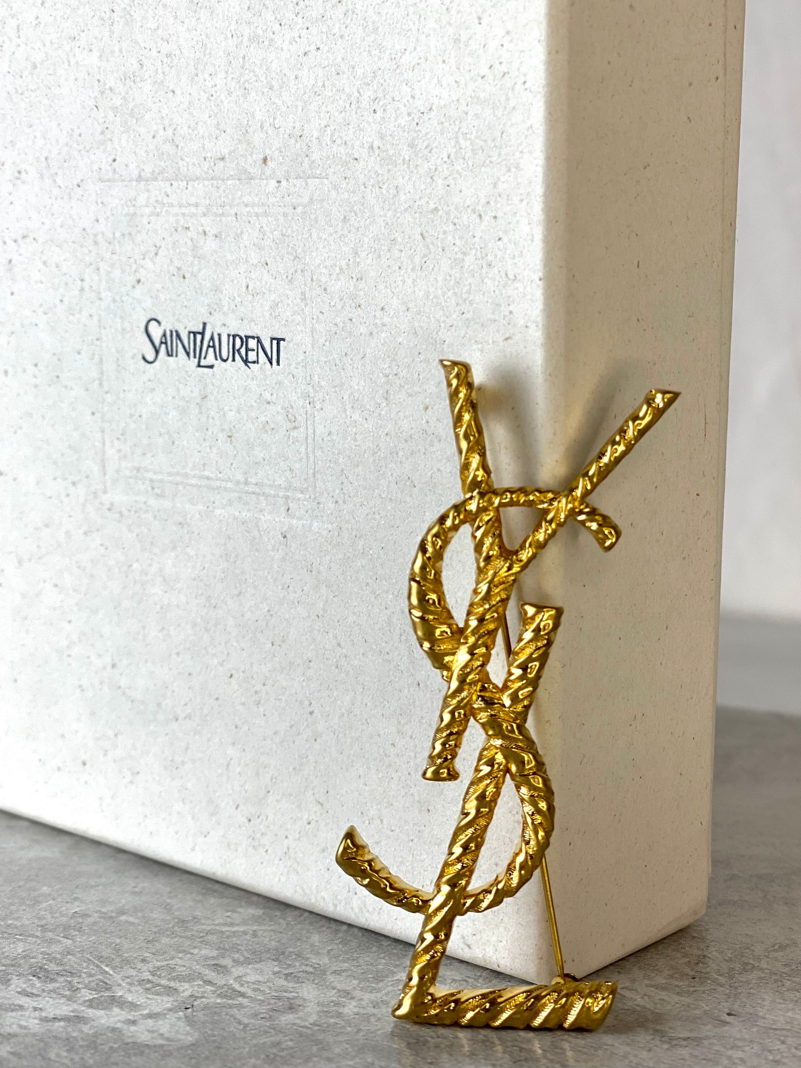 YSL Gold Brooch-Brooch-YSL-The Closet Egypt
