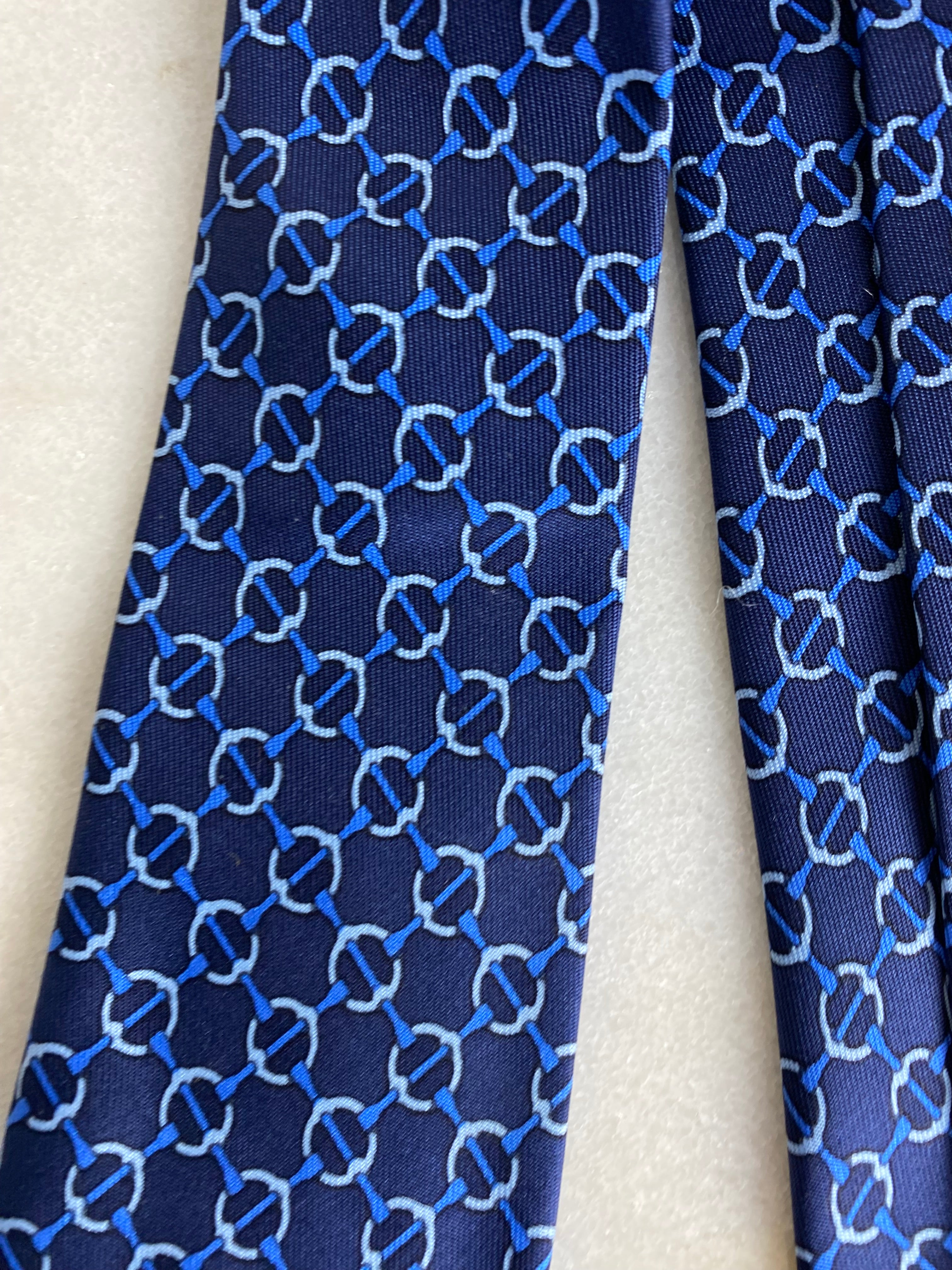 Hermes Blue Neck Tie-Neck Tie-Hermes-The Closet Egypt