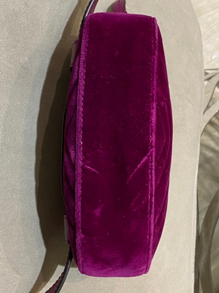 Gucci Violet Velvet GG Marmont Mini Belt Bag-Belt Bag-Gucci-The Closet Egypt