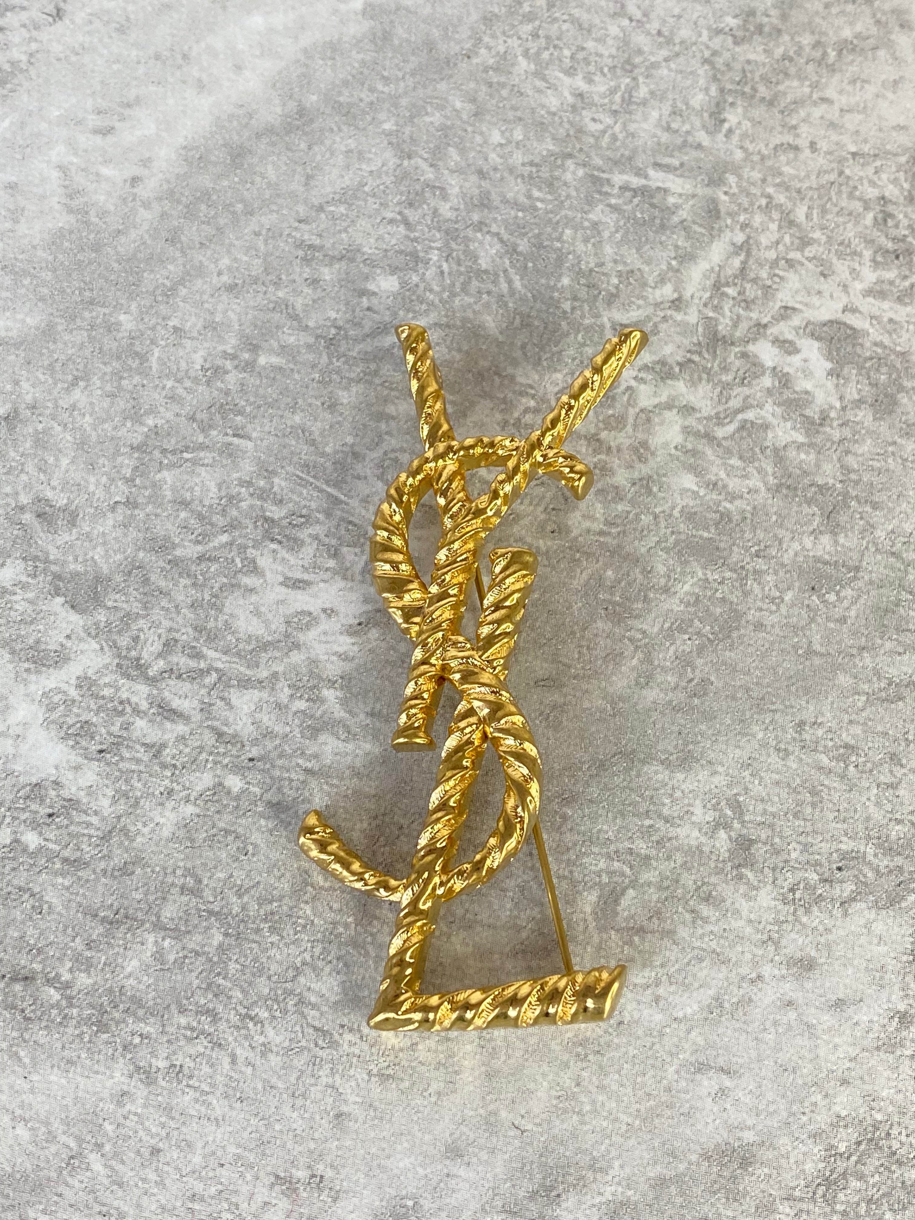 YSL Gold Brooch-Brooch-YSL-The Closet Egypt