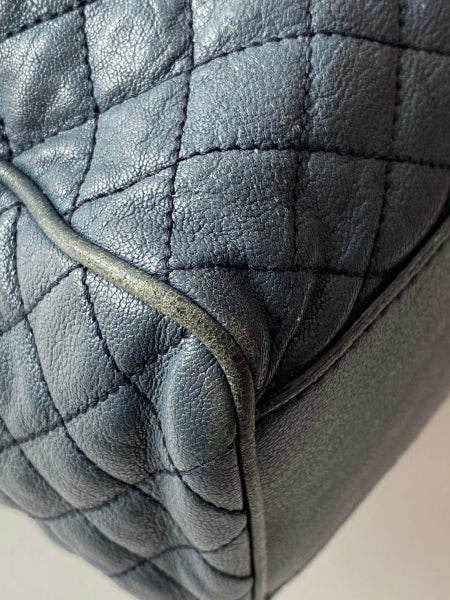 Dolce & Gabbana Blue Quilted Lily Glam Tote Bag-handbag-Dolce & Gabbana-The Closet Egypt