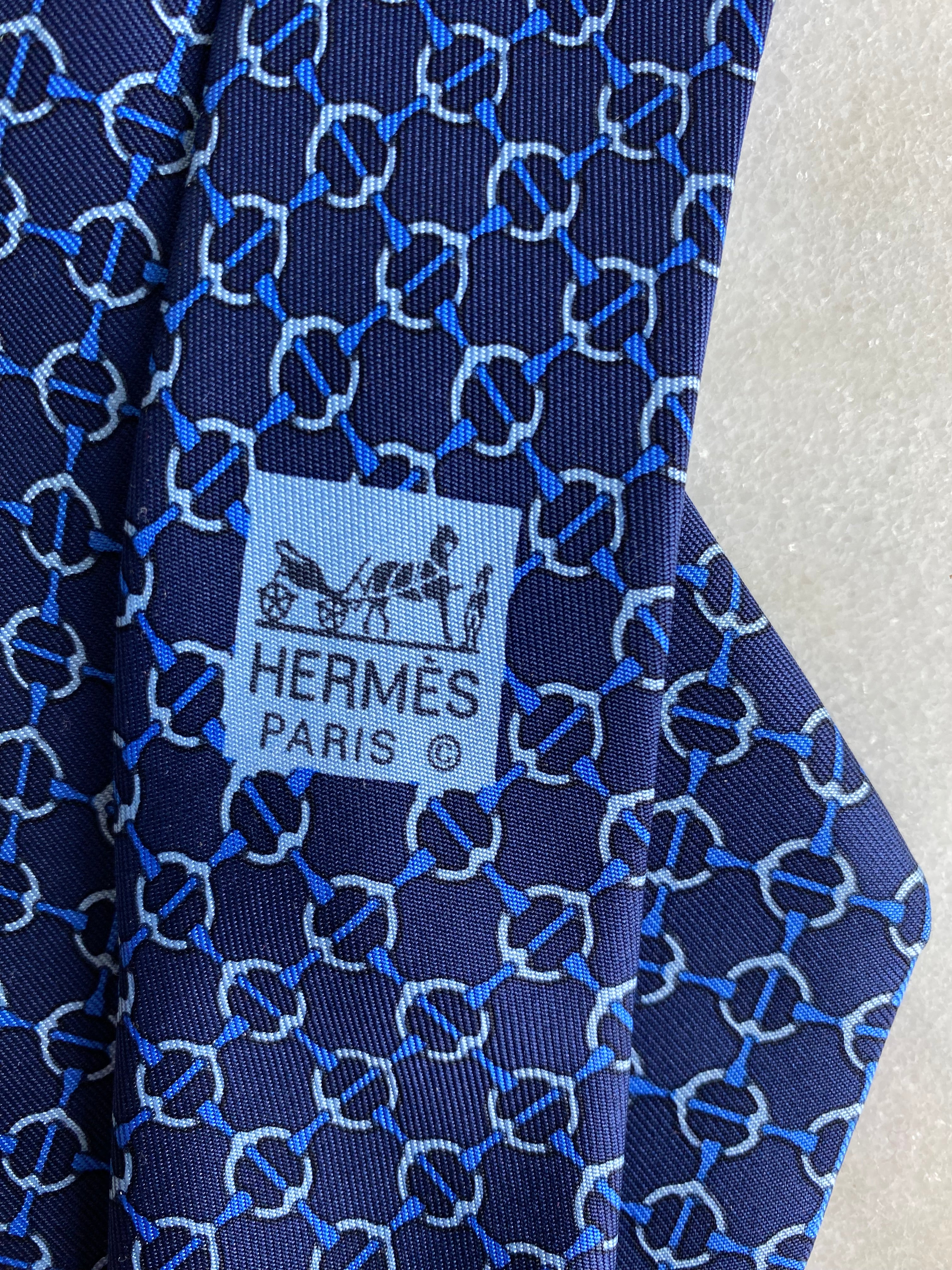 Hermes Blue Neck Tie-Neck Tie-Hermes-The Closet Egypt