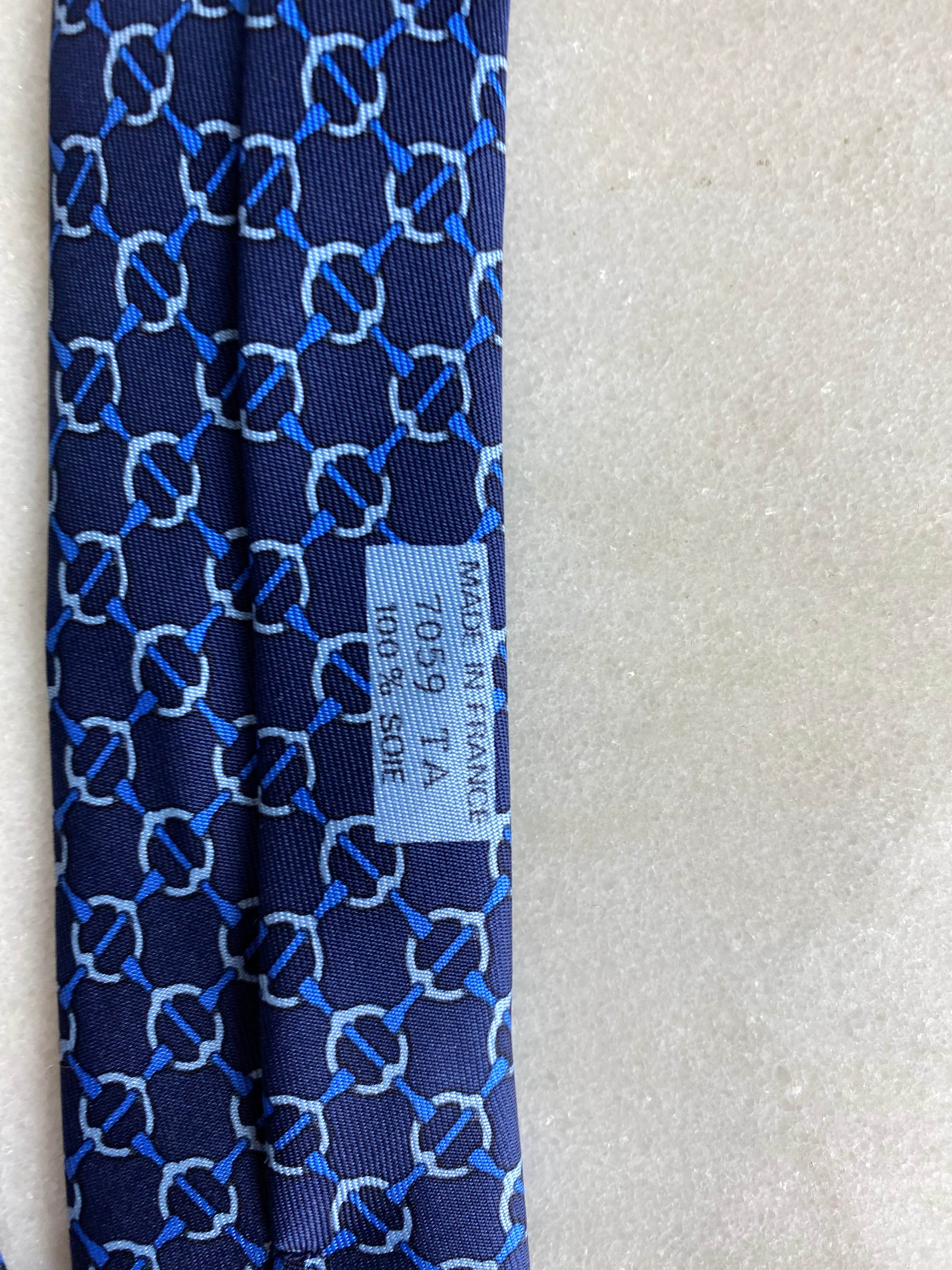 Hermes Blue Neck Tie-Neck Tie-Hermes-The Closet Egypt