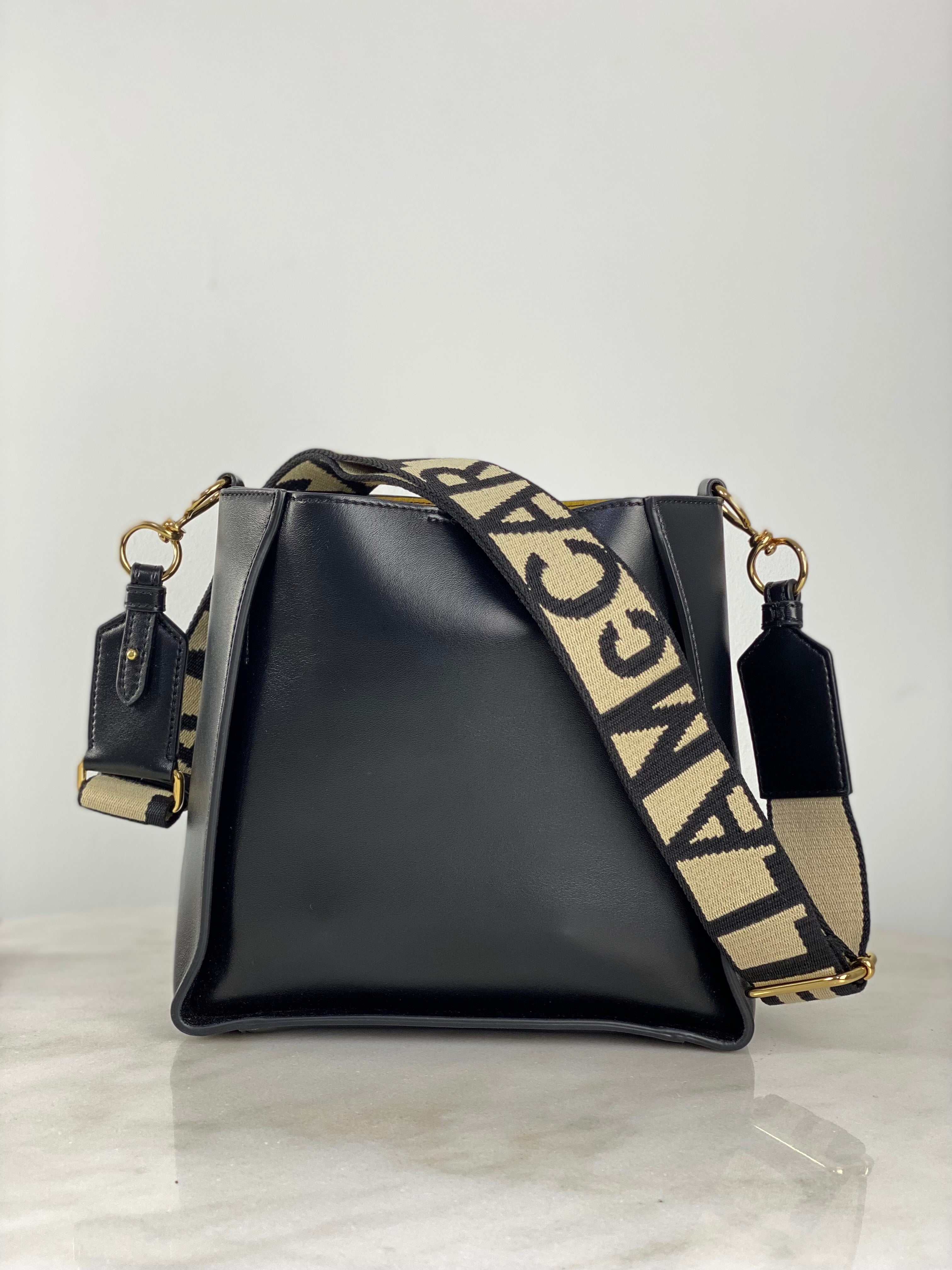 Stella Mccartney Black Logo Crossbody Bag