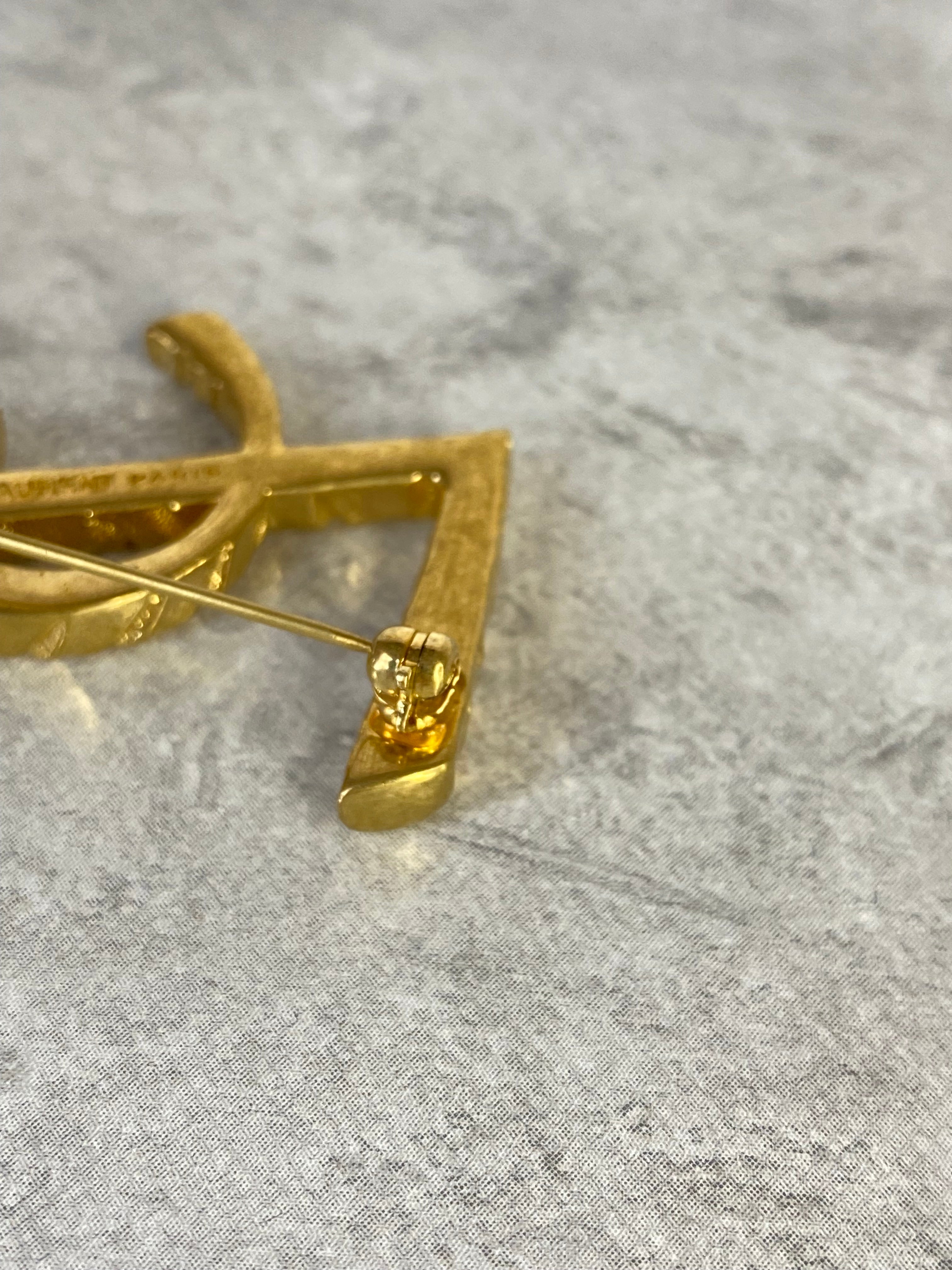 YSL Gold Brooch-Brooch-YSL-The Closet Egypt