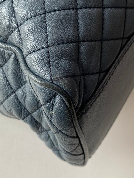 Dolce & Gabbana Blue Quilted Lily Glam Tote Bag-handbag-Dolce & Gabbana-The Closet Egypt