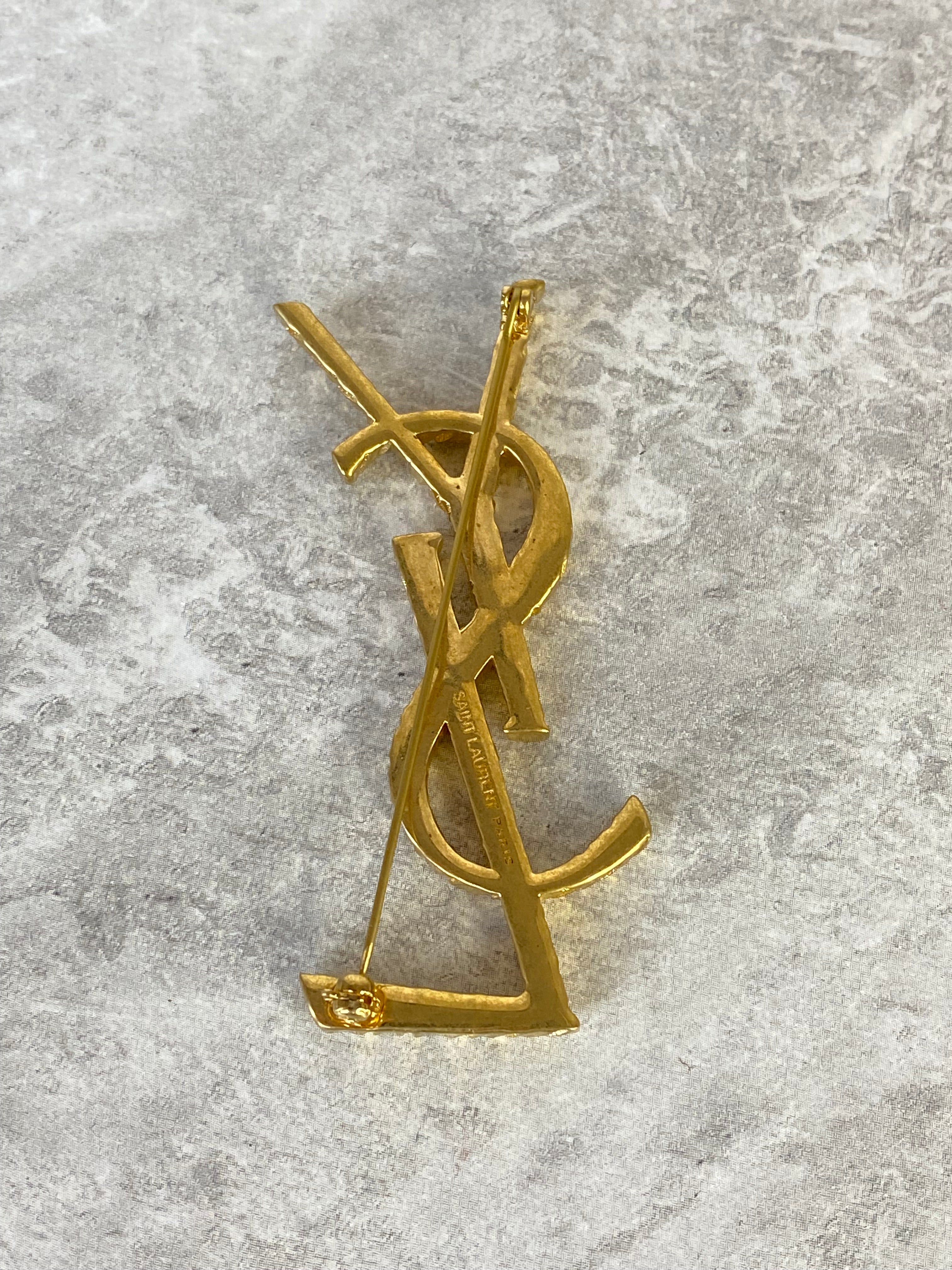 YSL Gold Brooch-Brooch-YSL-The Closet Egypt