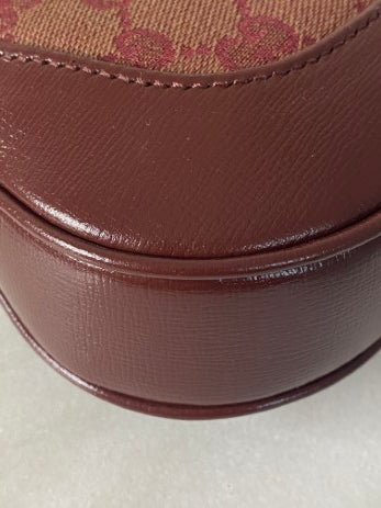 Gucci Burgundy GG Supreme Jackie 1961 Small Shoulder Bag-handbag-Gucci-The Closet Egypt