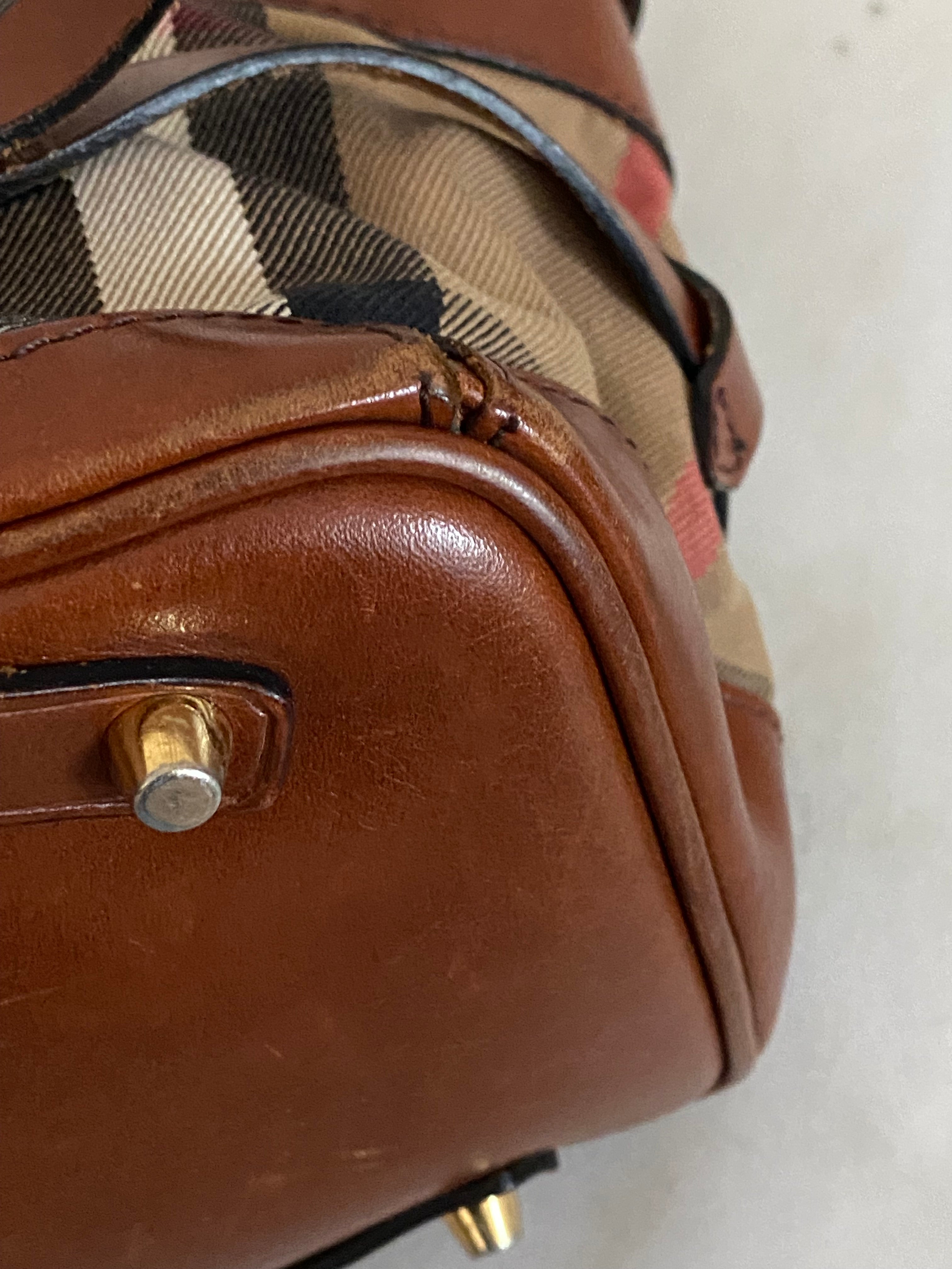 Burberry Camel Lynher Bridle House Check Top Handle Bag-handbag-Burberry-The Closet Egypt