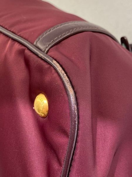 Prada Burgundy Waterproof Tote Bag-handbag-Prada-The Closet Egypt