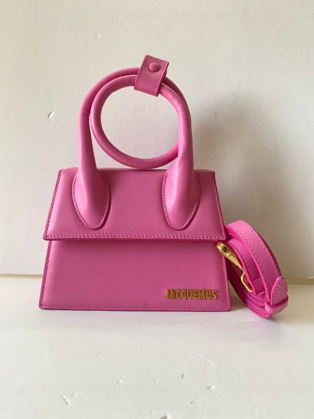 Jacquemus Pink Le Chiquito Noeud Les Classiques Top Handle Bag-handbag-Jacquemus-The Closet Egypt