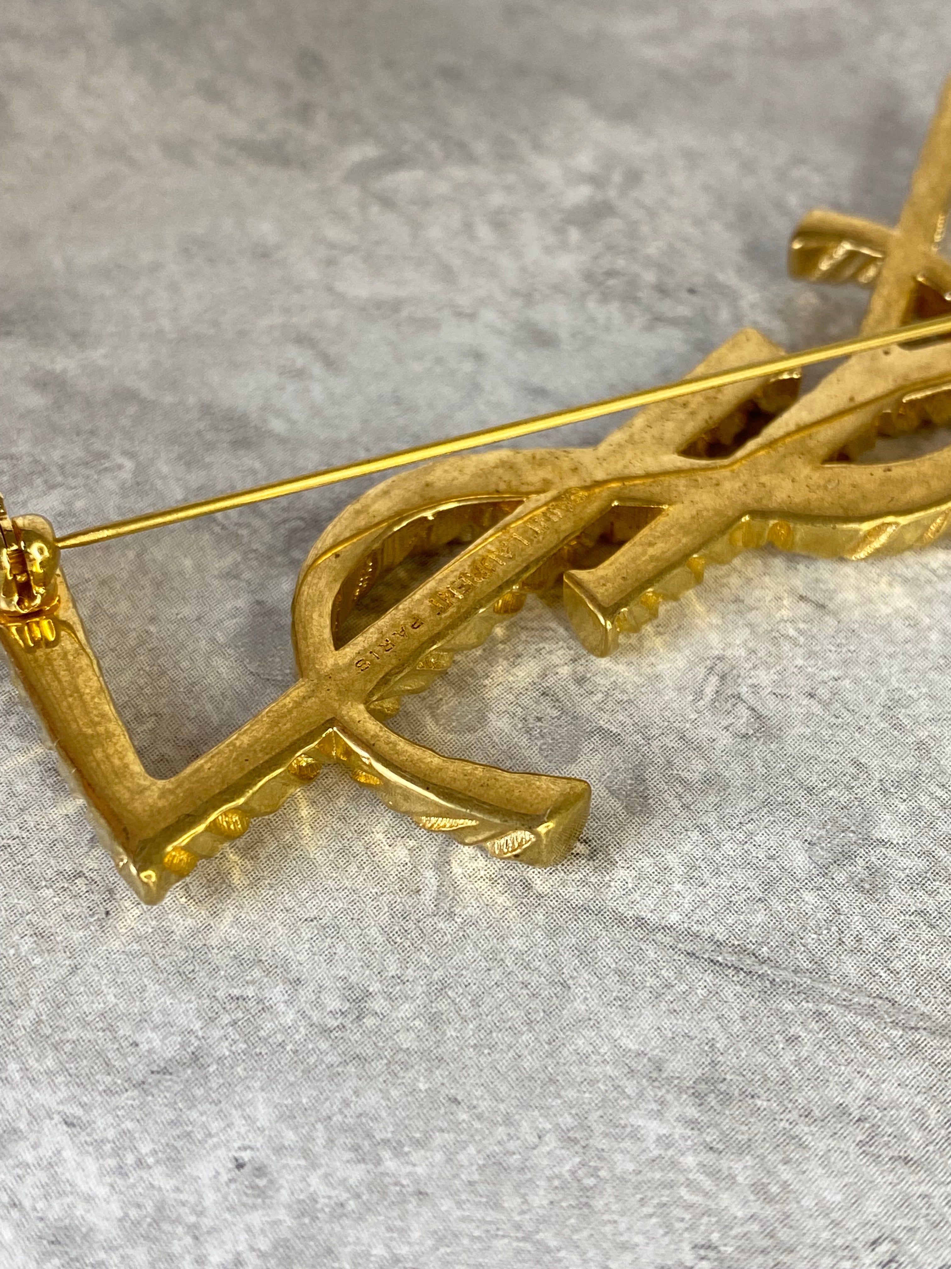 YSL Gold Brooch-Brooch-YSL-The Closet Egypt