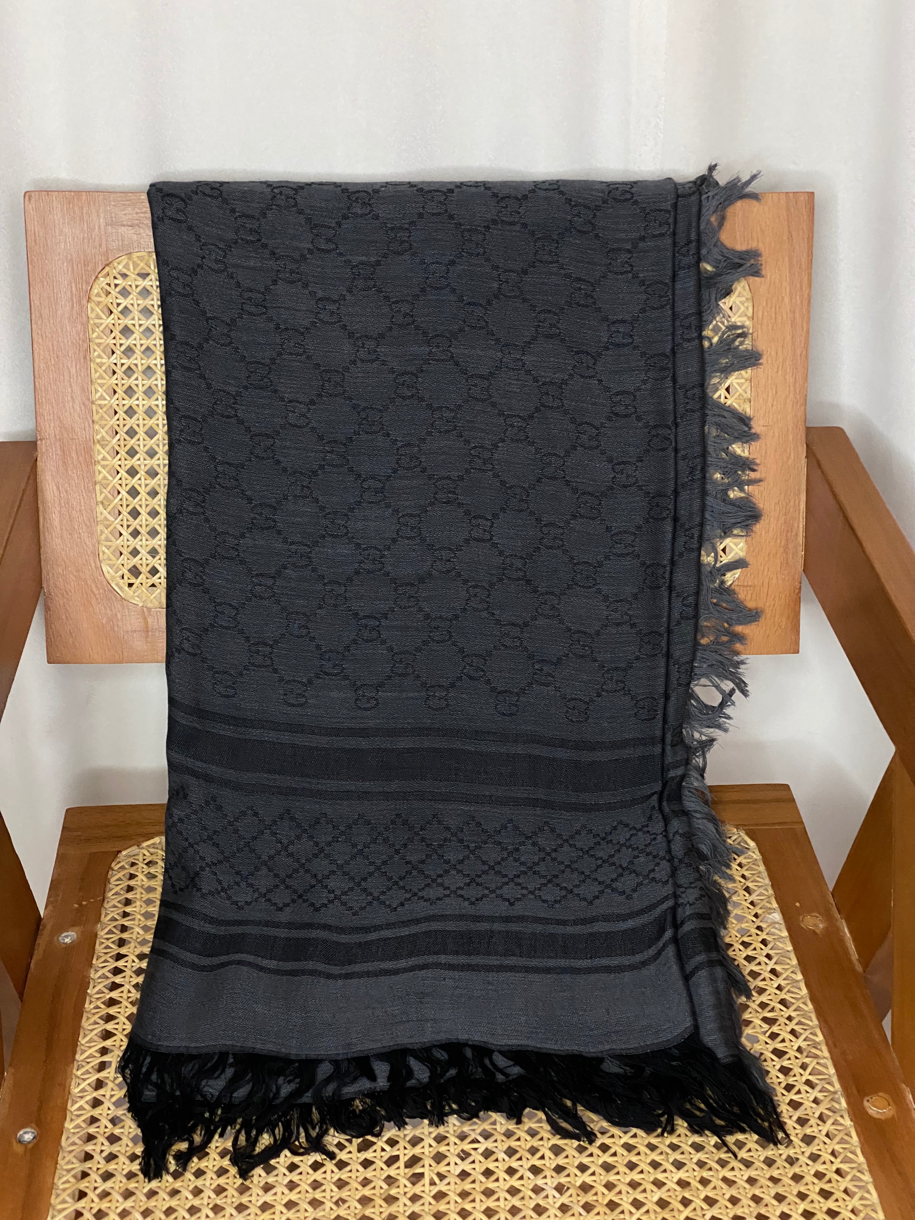 Gucci Greyish Scarf-Scarf-Gucci-The Closet Egypt