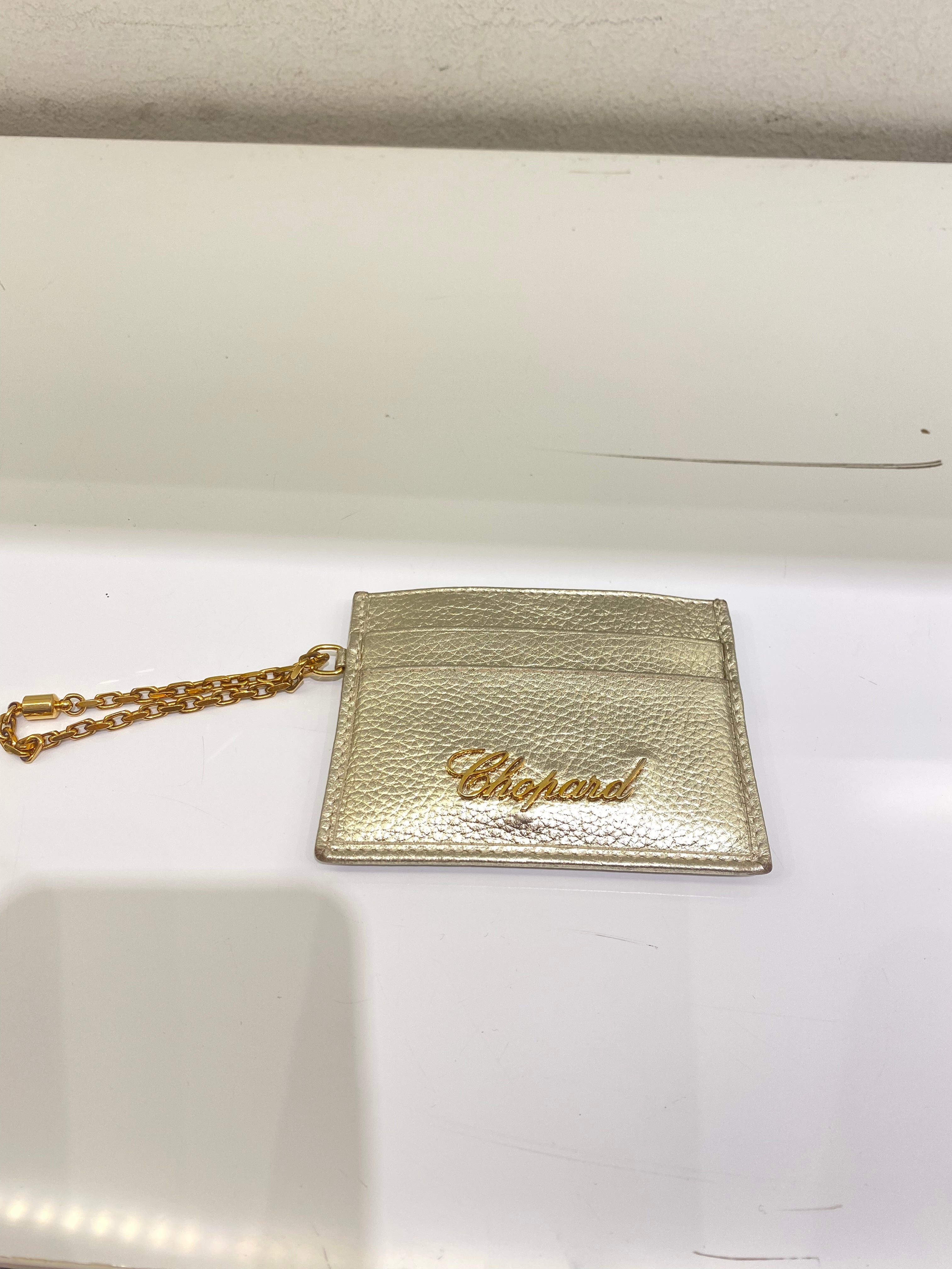 Chopard Metallic Gold Card Holder-Card Holder-Chopard-The Closet Egypt