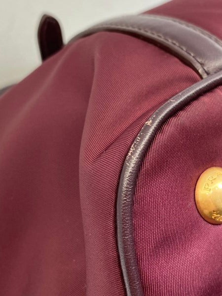 Prada Burgundy Waterproof Tote Bag-handbag-Prada-The Closet Egypt