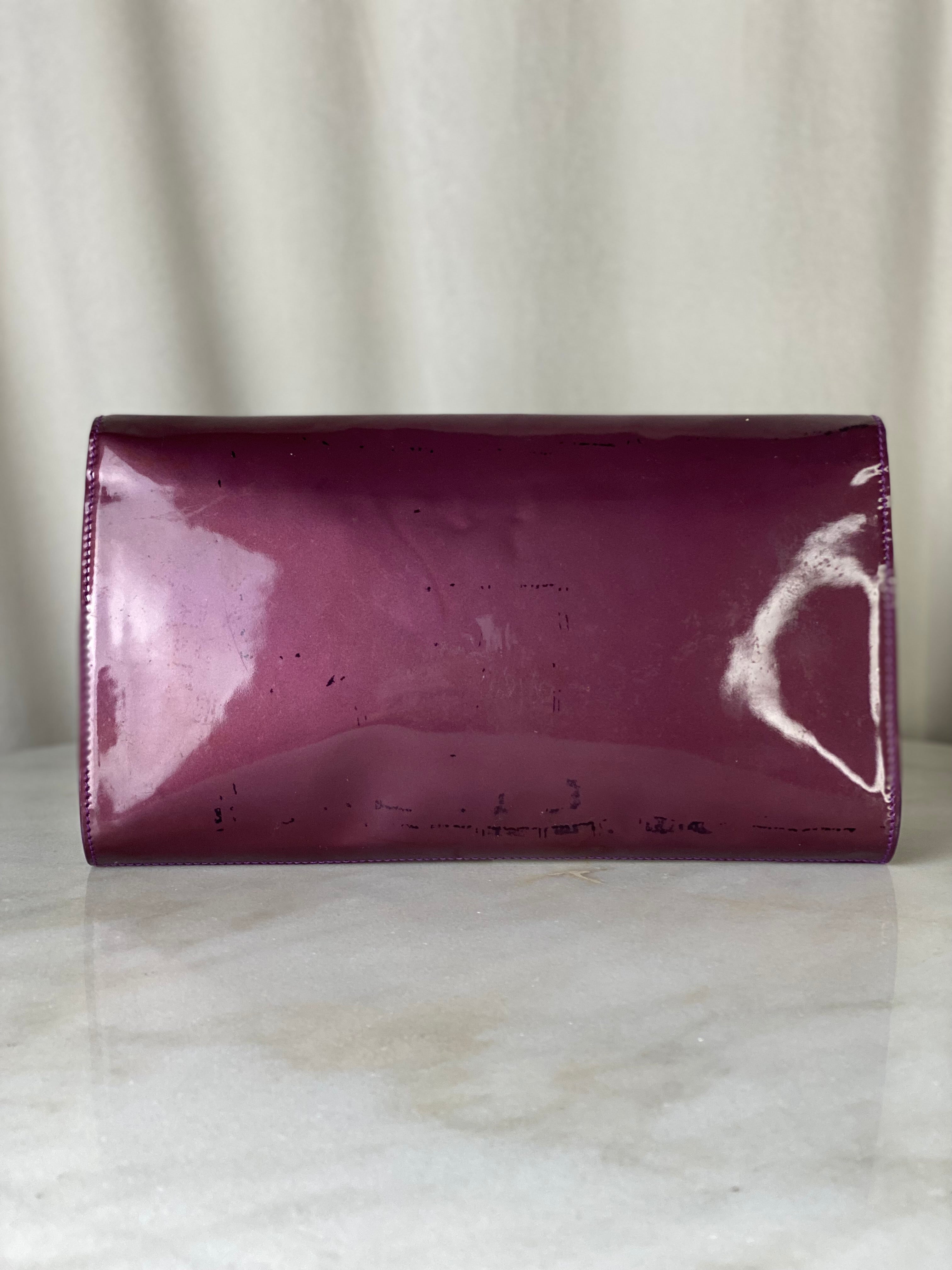 YSL Burgundy Belle De Jour Vernis Pouch